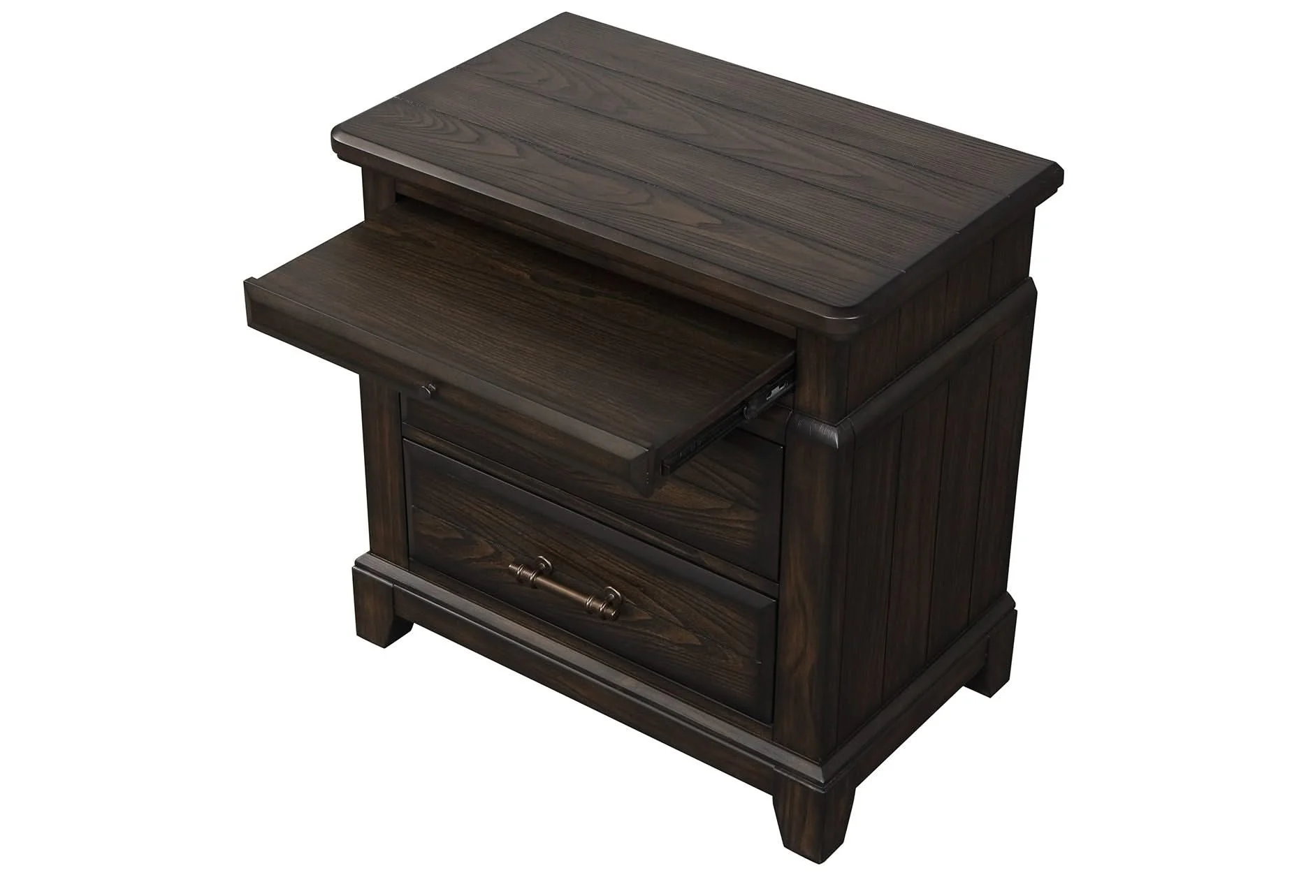 2 Drawer Nightstand Elegant Design - Mahogany - Image 2
