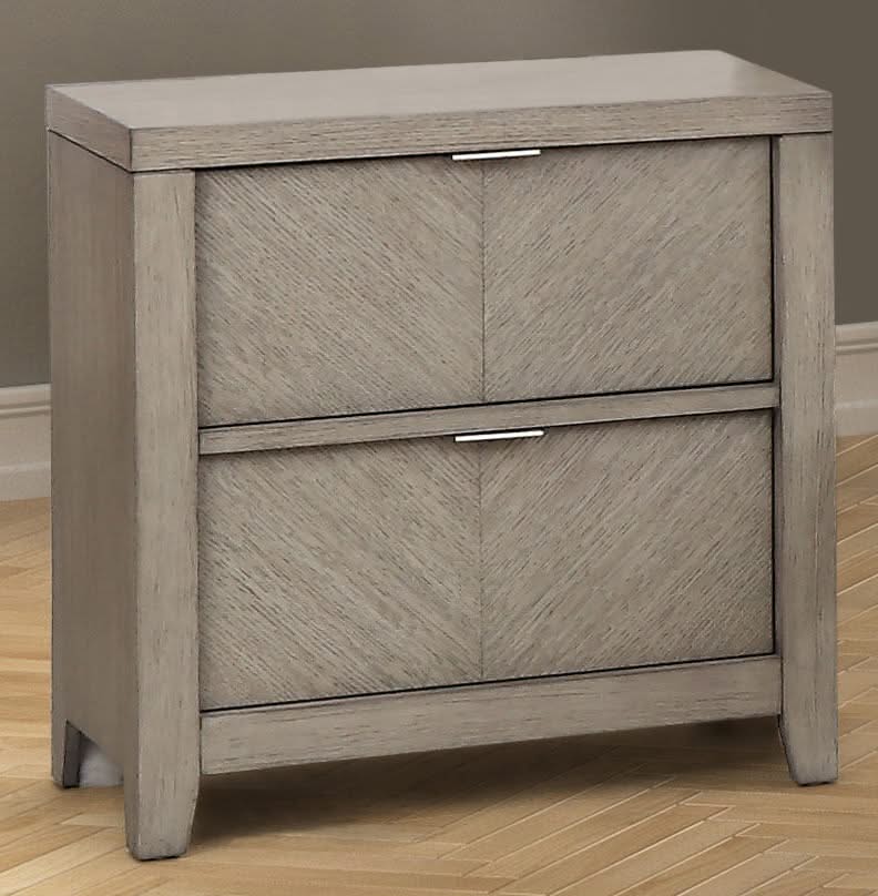 2 Drawer Nightstand - Light Gray - Image 4