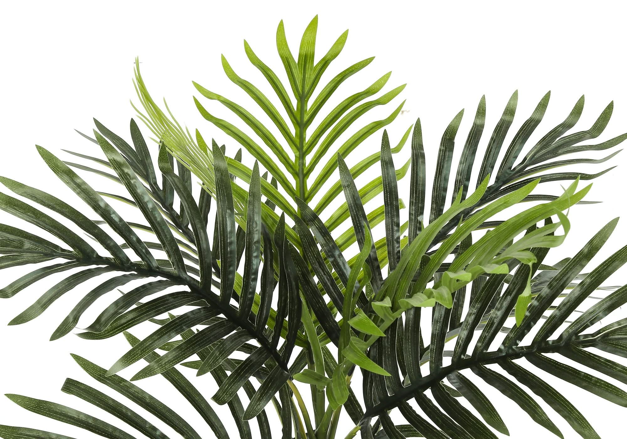 20" Tall, Artificial Plant, Palm, Indoor, Faux, Fake, Table, Greenery, Potted, Real Touch, Decorative - Green / Black - Image 4