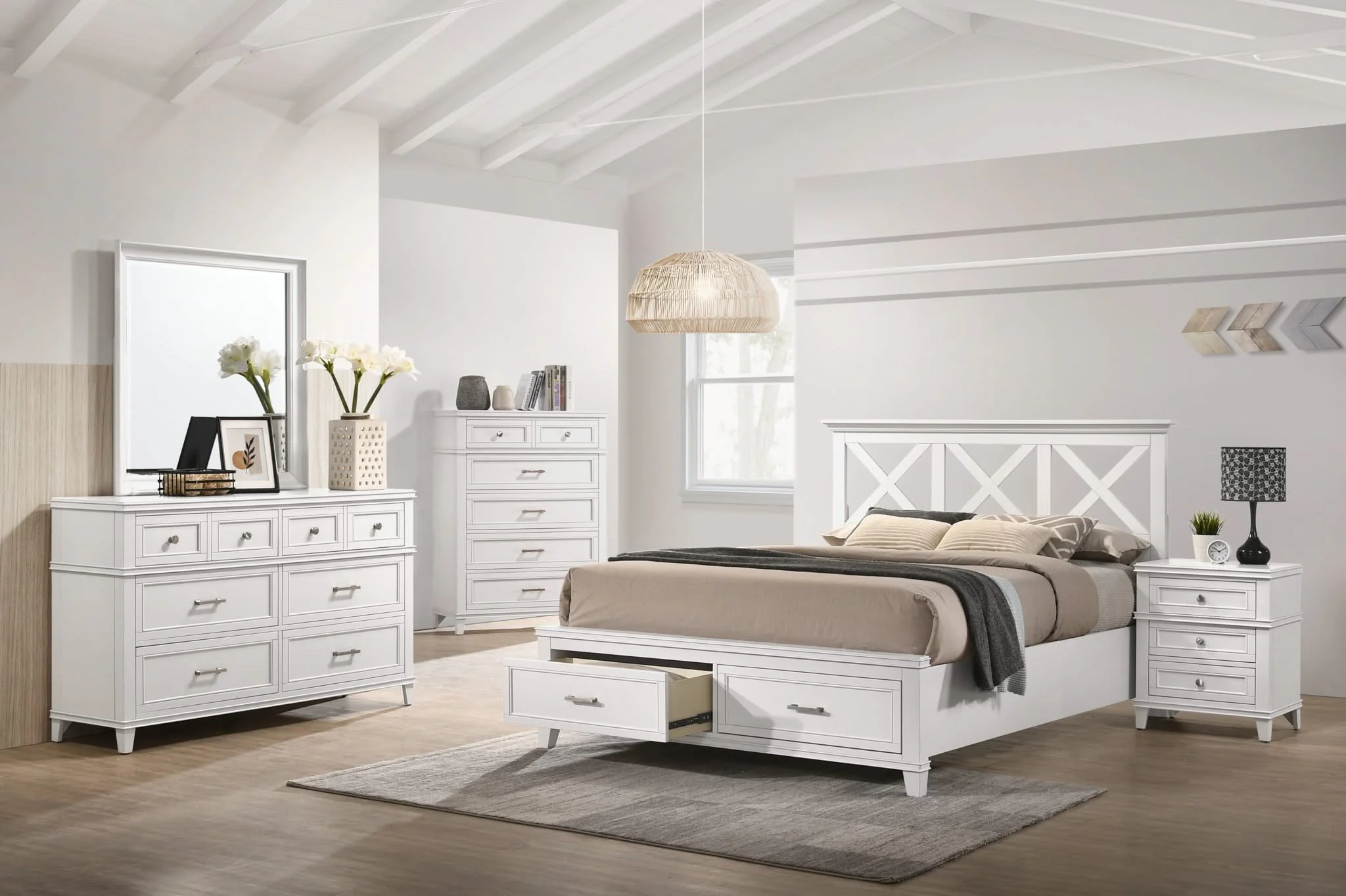 3 Drawer Nightstand With USB - Image 8