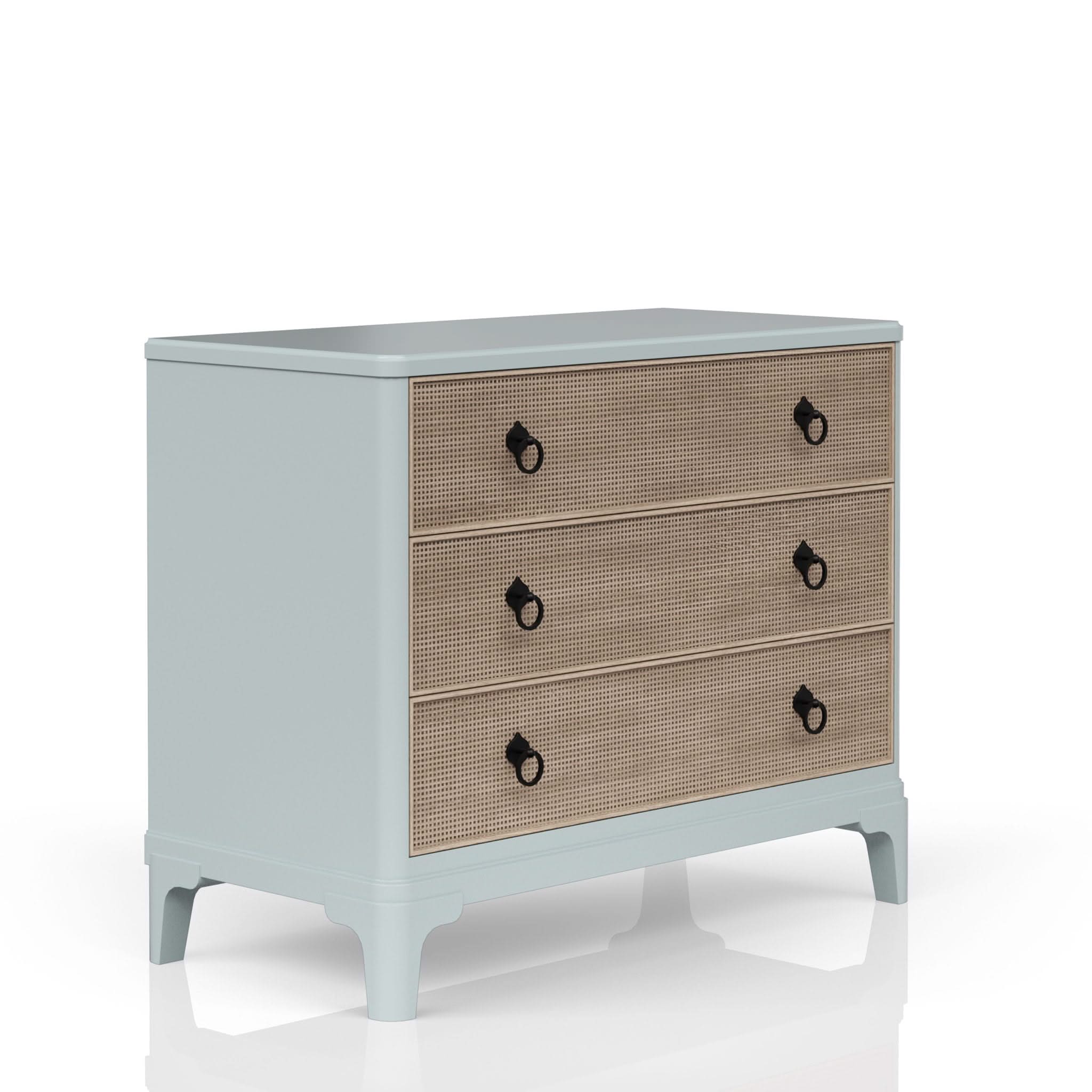 3 Drawers Hall Chest With Cane Fronts - Image 4