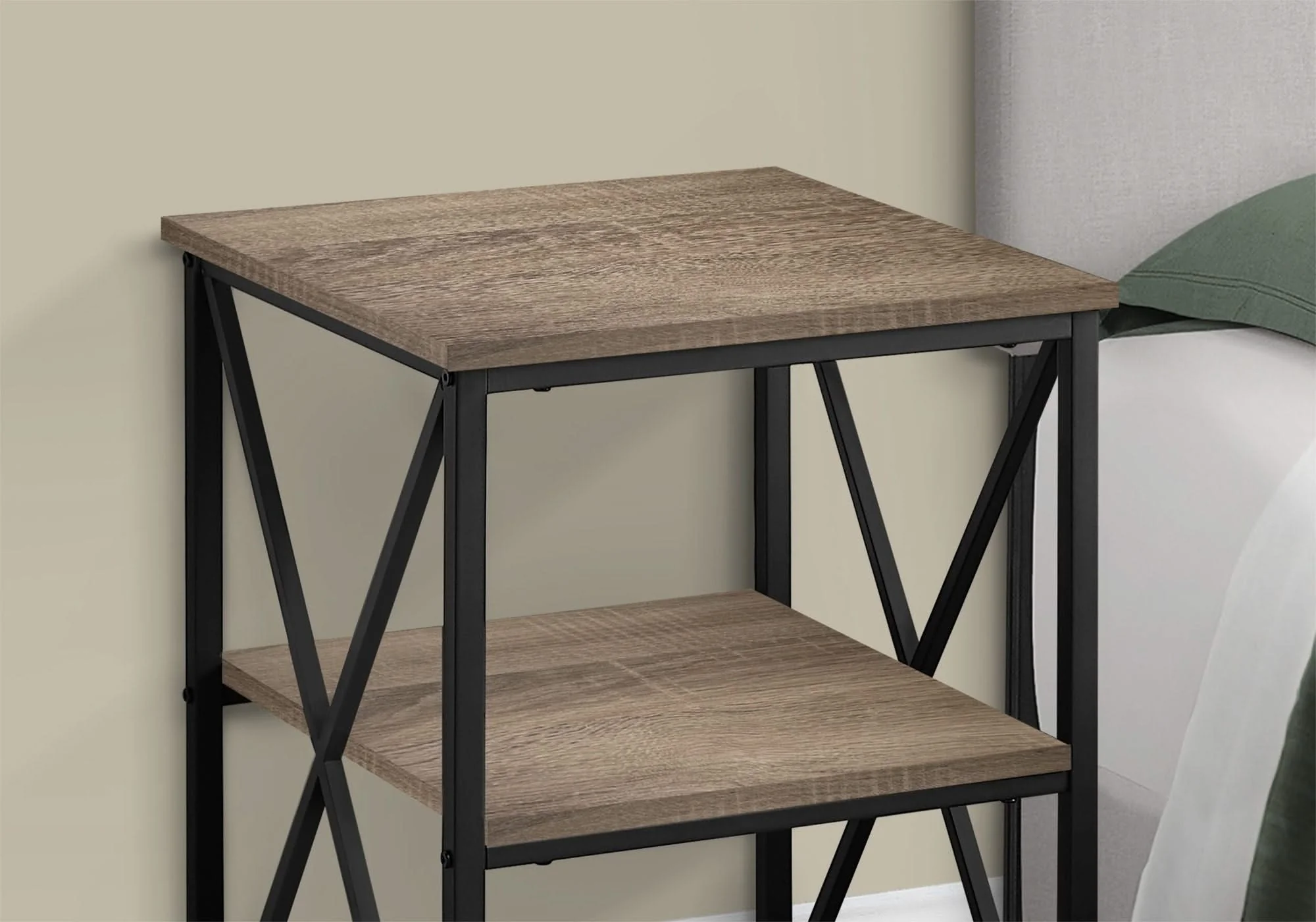 3 Tier Accent Table, Side Marble Look Contemporary & Modern - Image 5