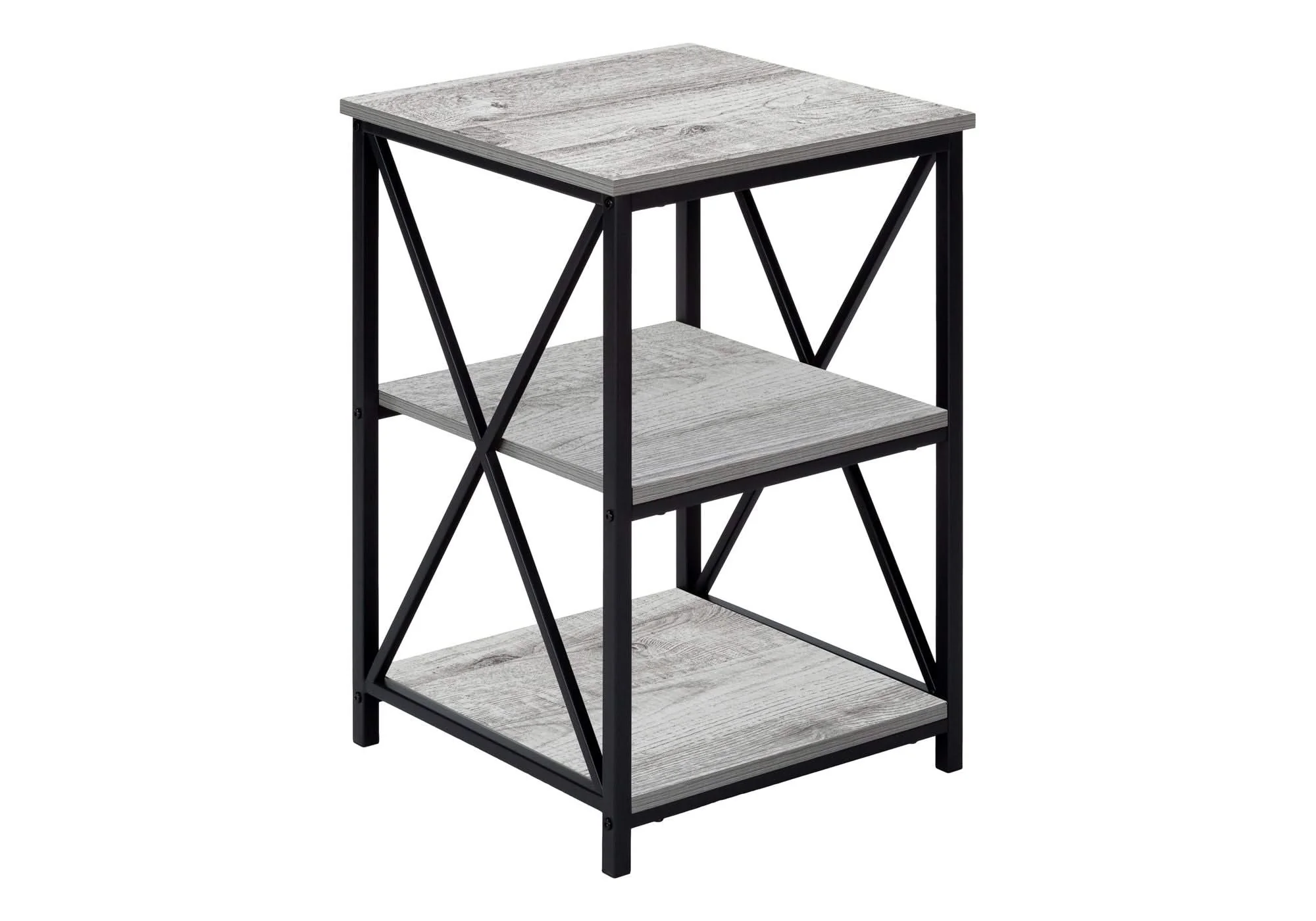 3 Tier Accent Table, Side Marble Look Contemporary & Modern - Image 6