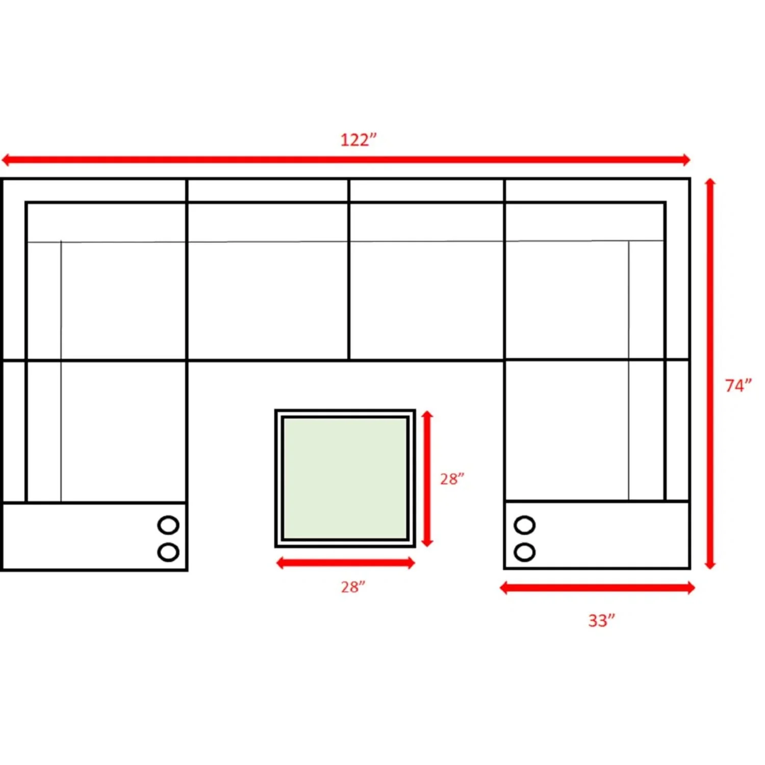 4 Person Patio Seating Set With Cushions, All Weather - Gray - Image 4