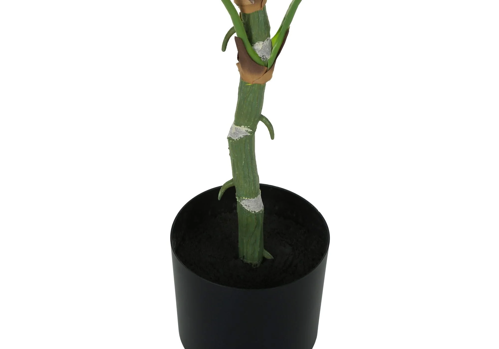 54" Tall, Artificial Plant, Dieffenbachia Tree, Indoor, Faux, Fake, Floor, Greenery, Potted, Real Touch, Decorative - Green / Black - Image 3
