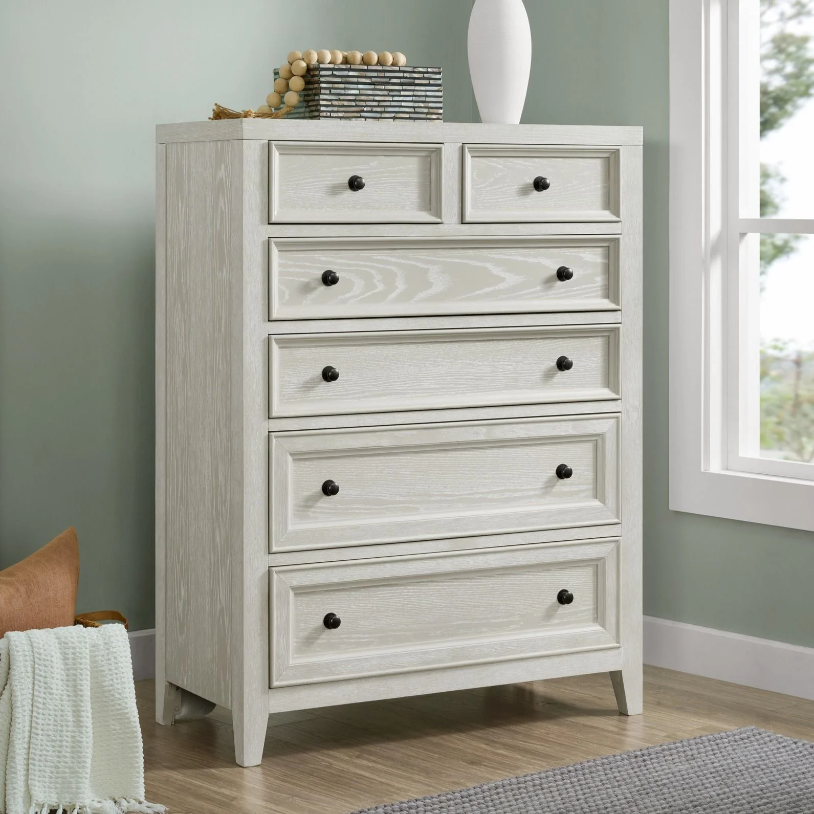 6 Drawer Chest With Knobs And Smooth Slides - Image 2