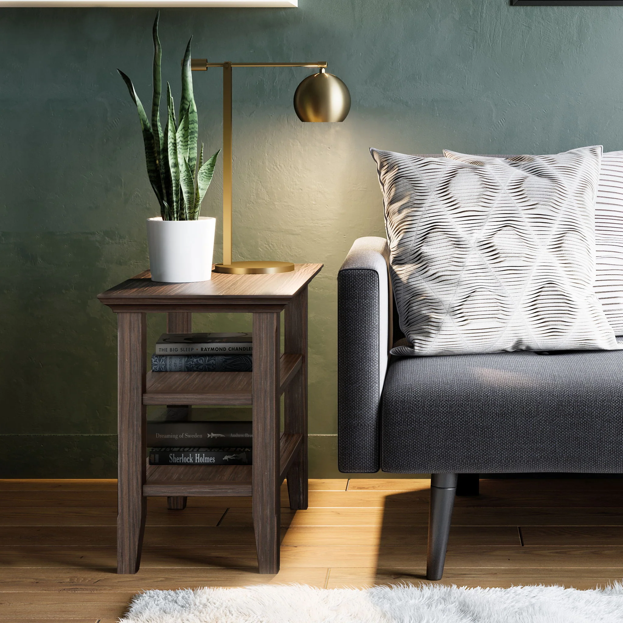 Acadian - Narrow Side Table - Farmhouse Brown - Image 3