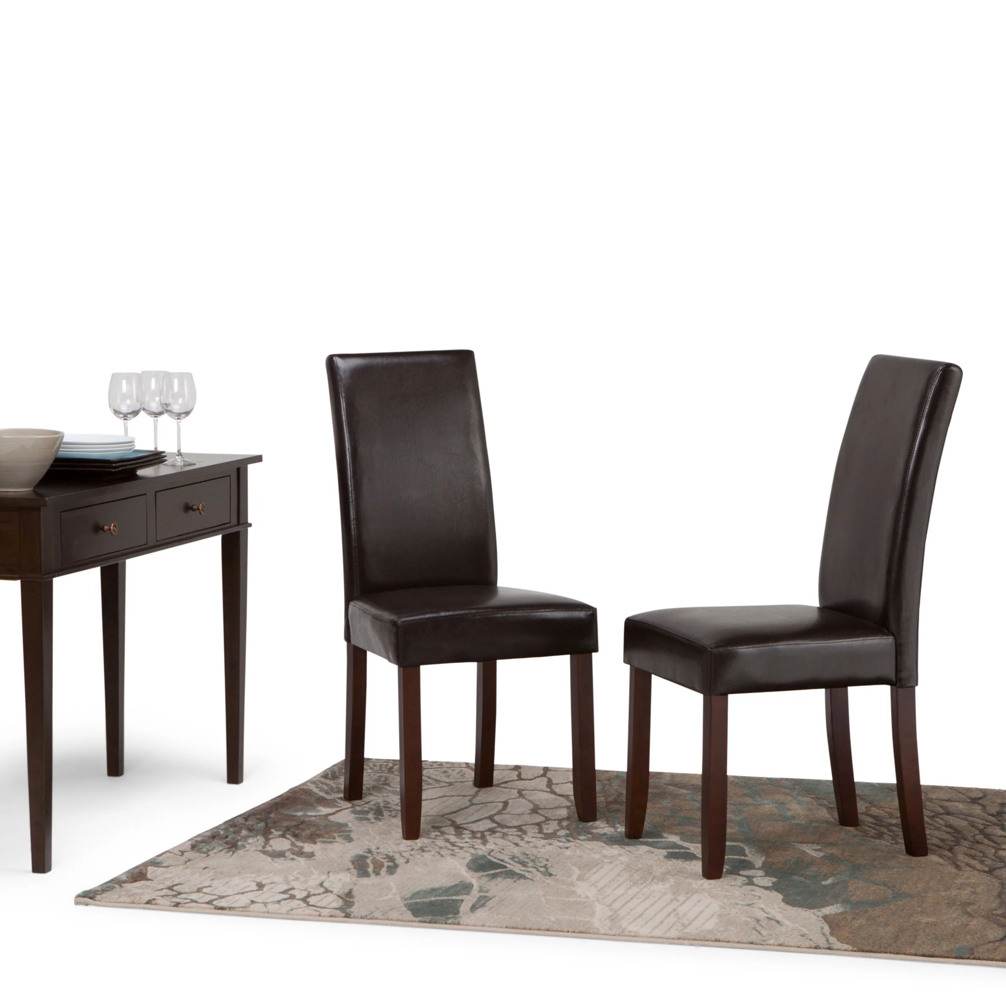 Acadian - Parson Dining Chair (Set of 2) - Tanners Brown - Image 3