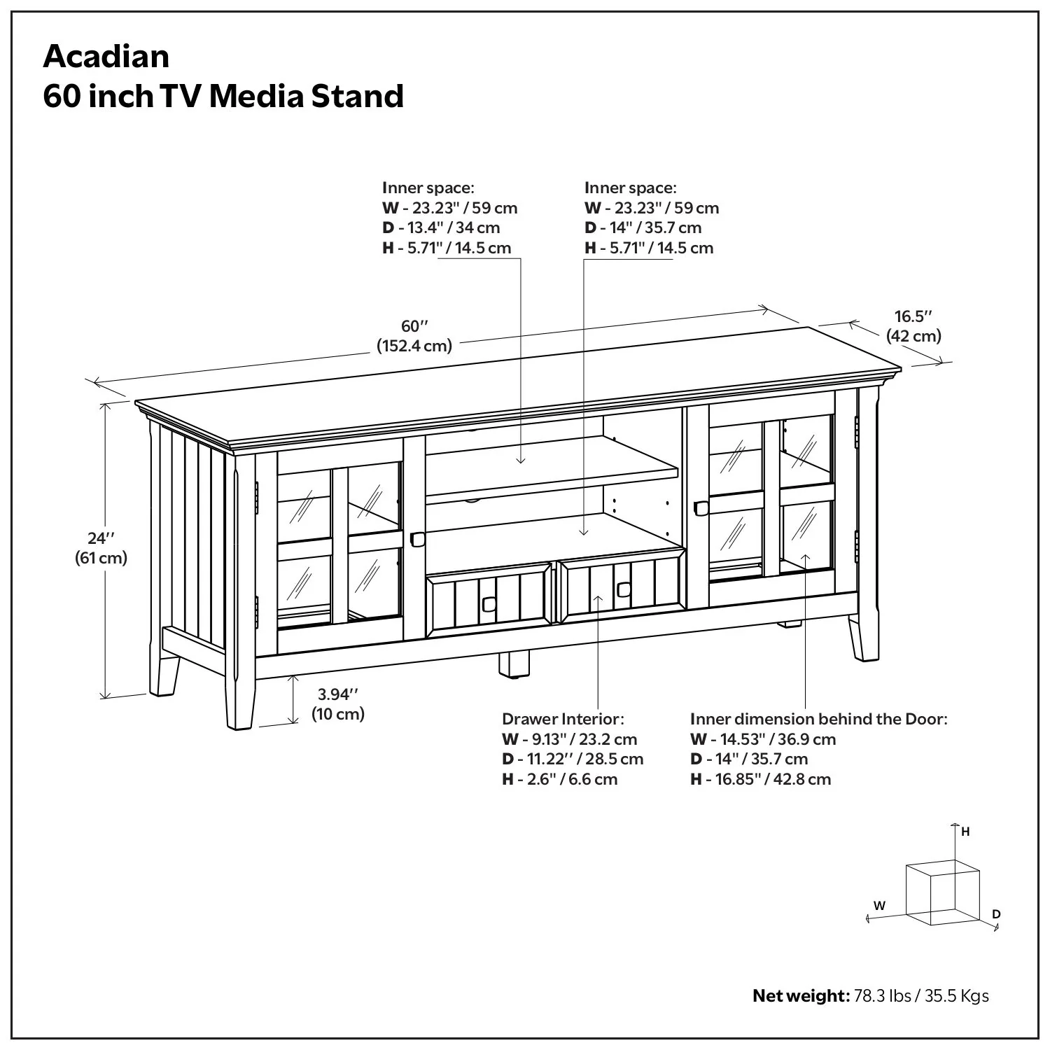 Acadian - TV Media Stand - Image 12