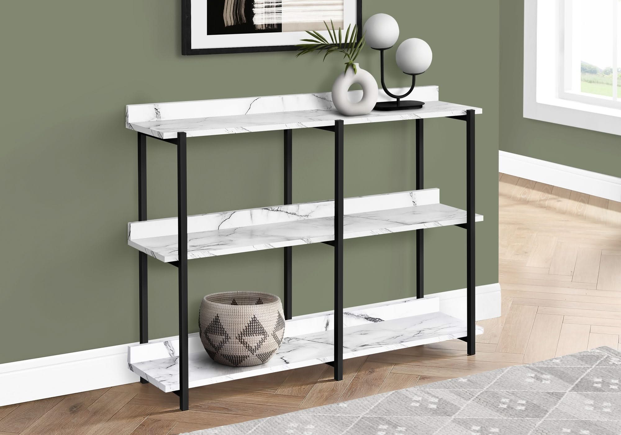 Accent Console Table For Entryway, 3 Tier Design - Image 4