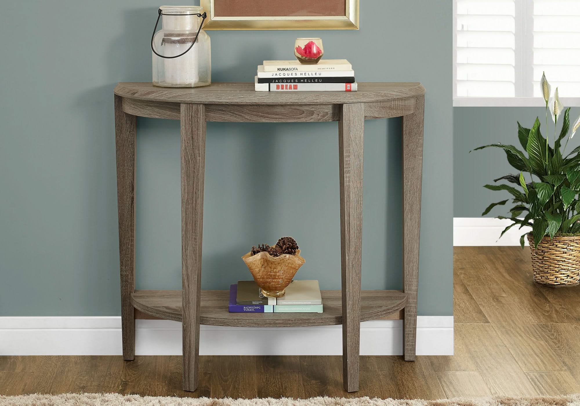 Accent Console Table For Entryway, Space-Saving Profile - Image 4