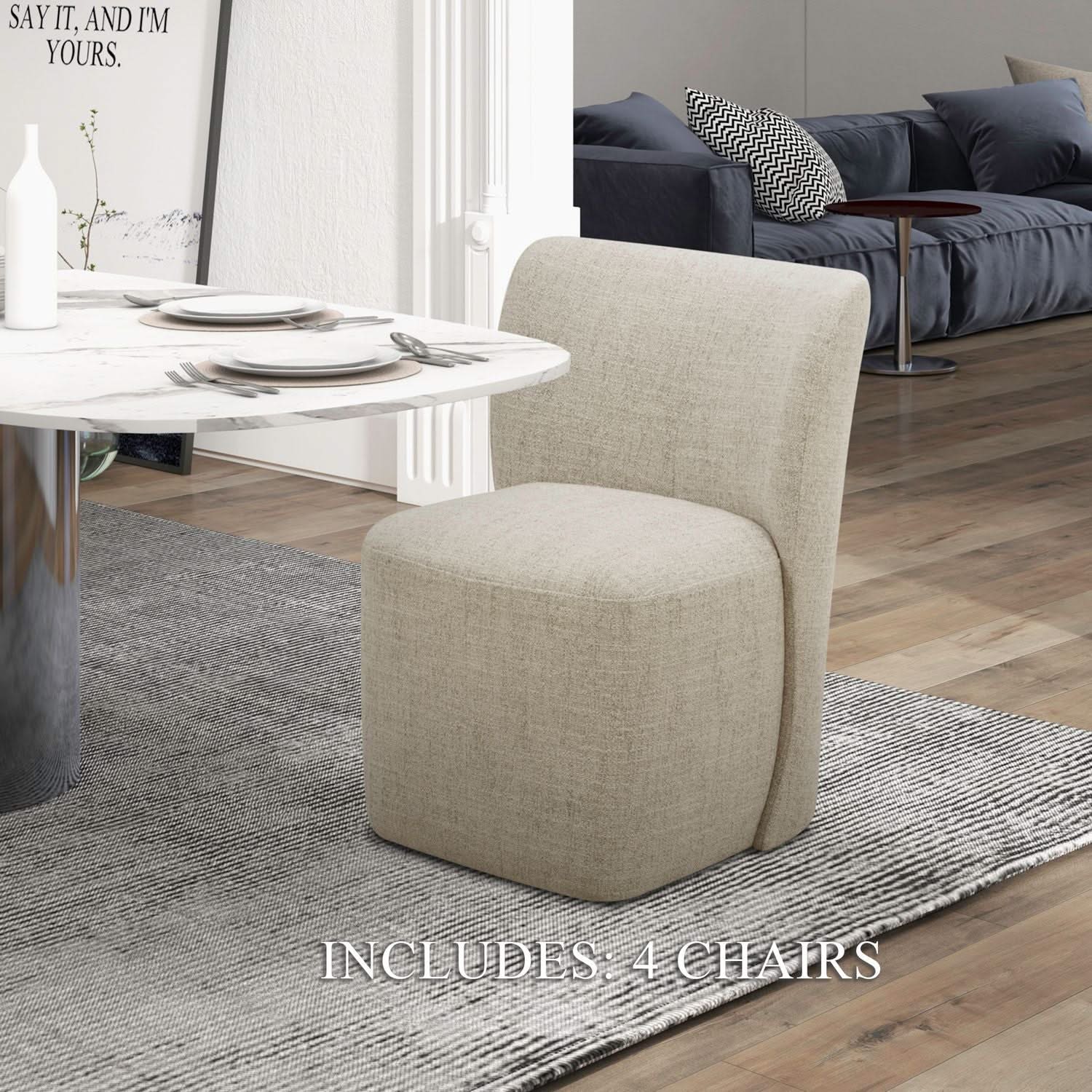 Accent Dining - Fabric Dining Chairs (Set of 4) - Image 2