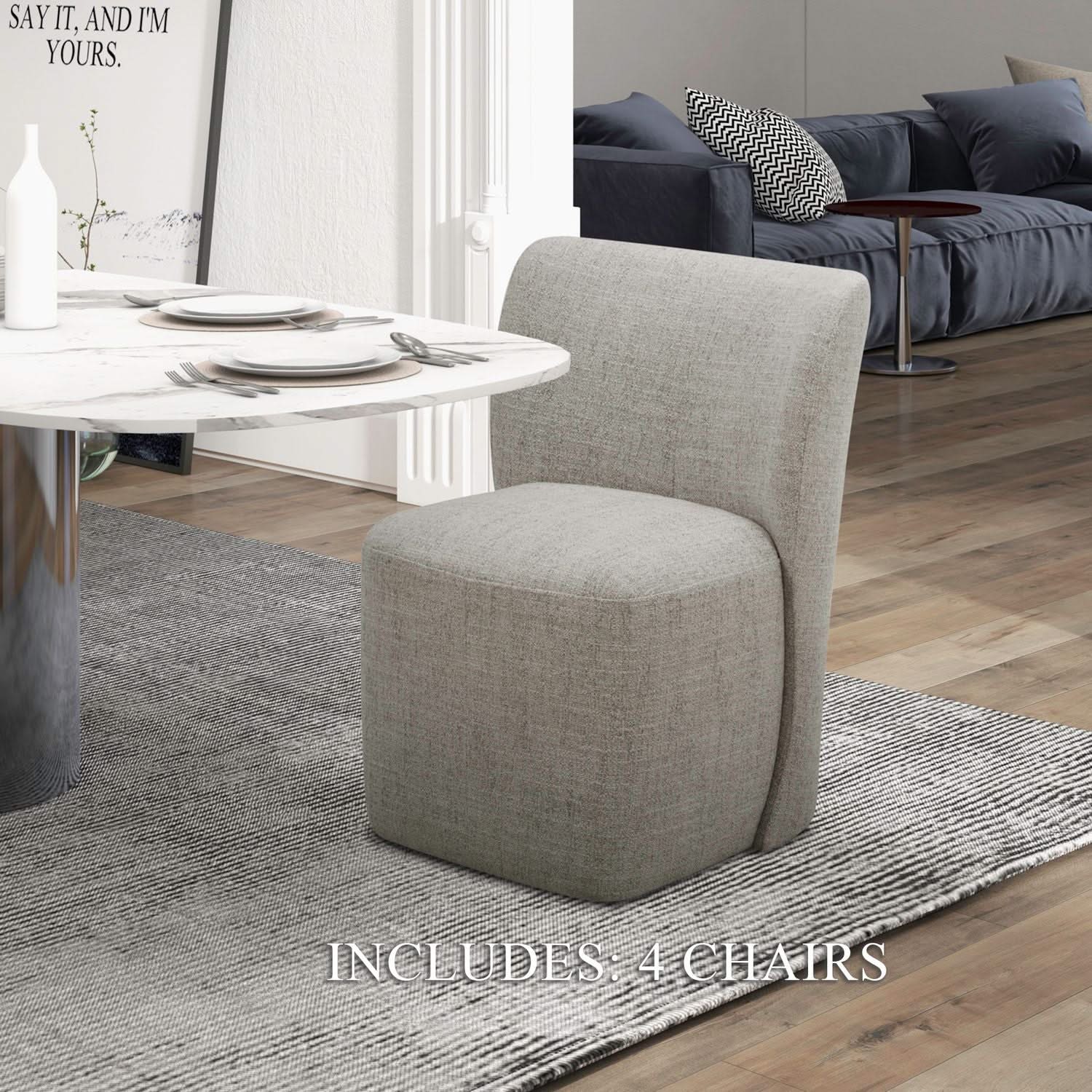 Accent Dining - Fabric Dining Chairs (Set of 4) - Image 4
