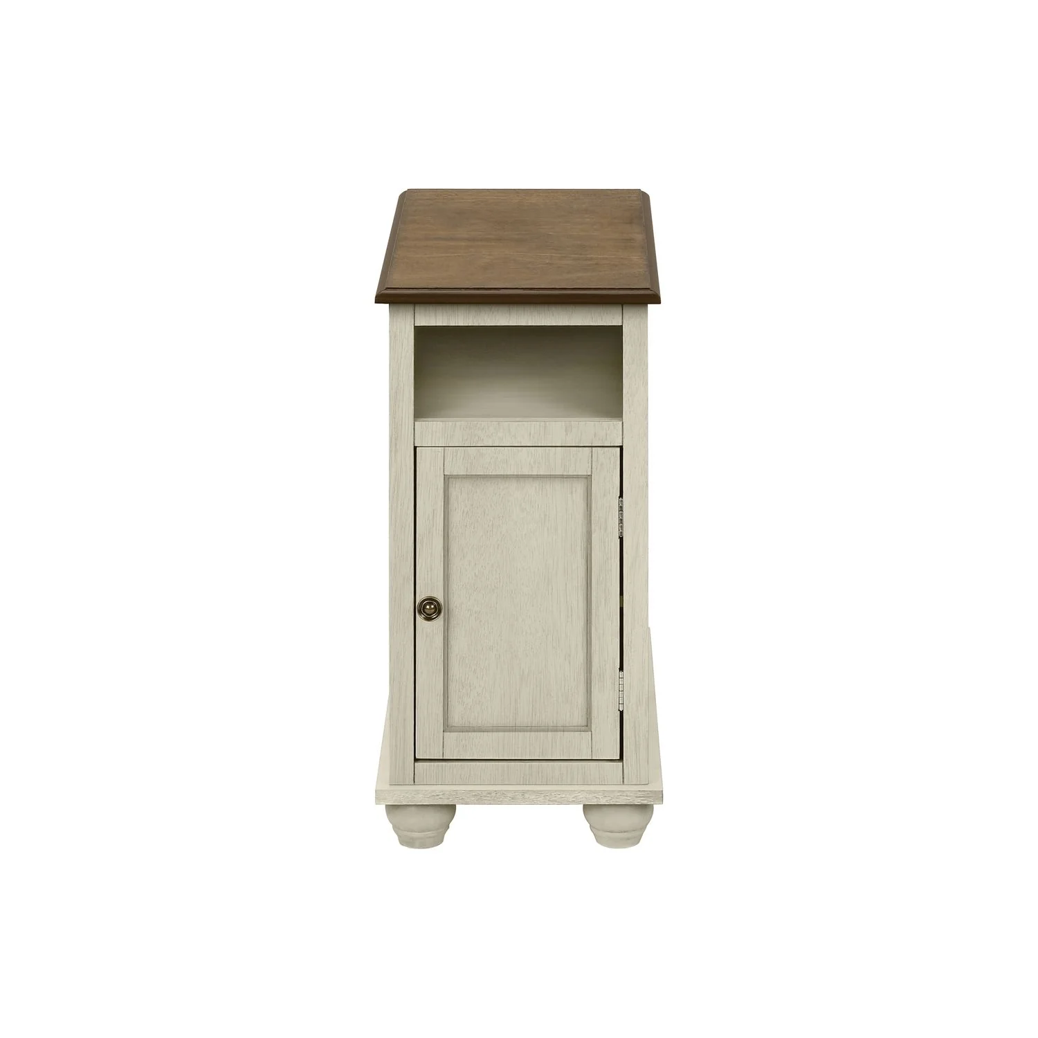Accent End Table, Storage, Traditional - White - Image 4