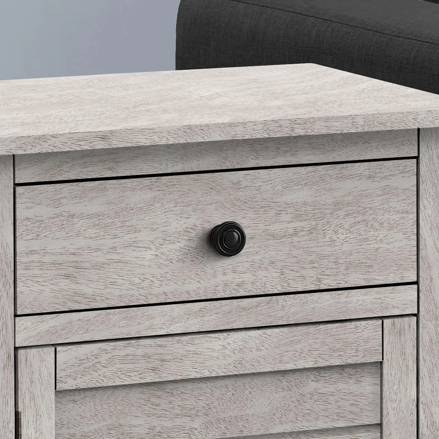 Accent Nightstand, Storage Drawer, Transitional - Image 8