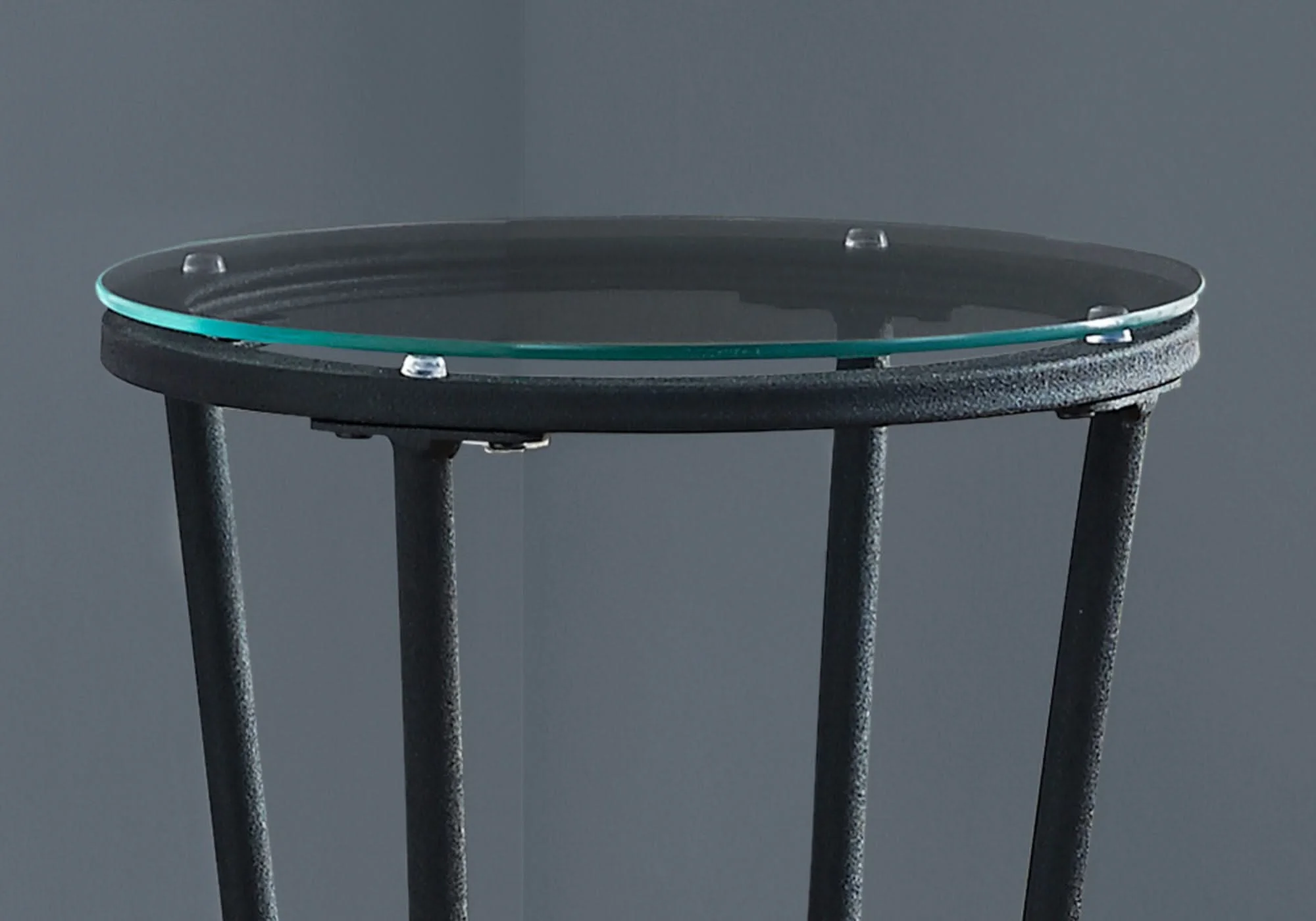 Accent Side Table, Plant Stand, Round, Contemporary & Modern - Black - Image 2