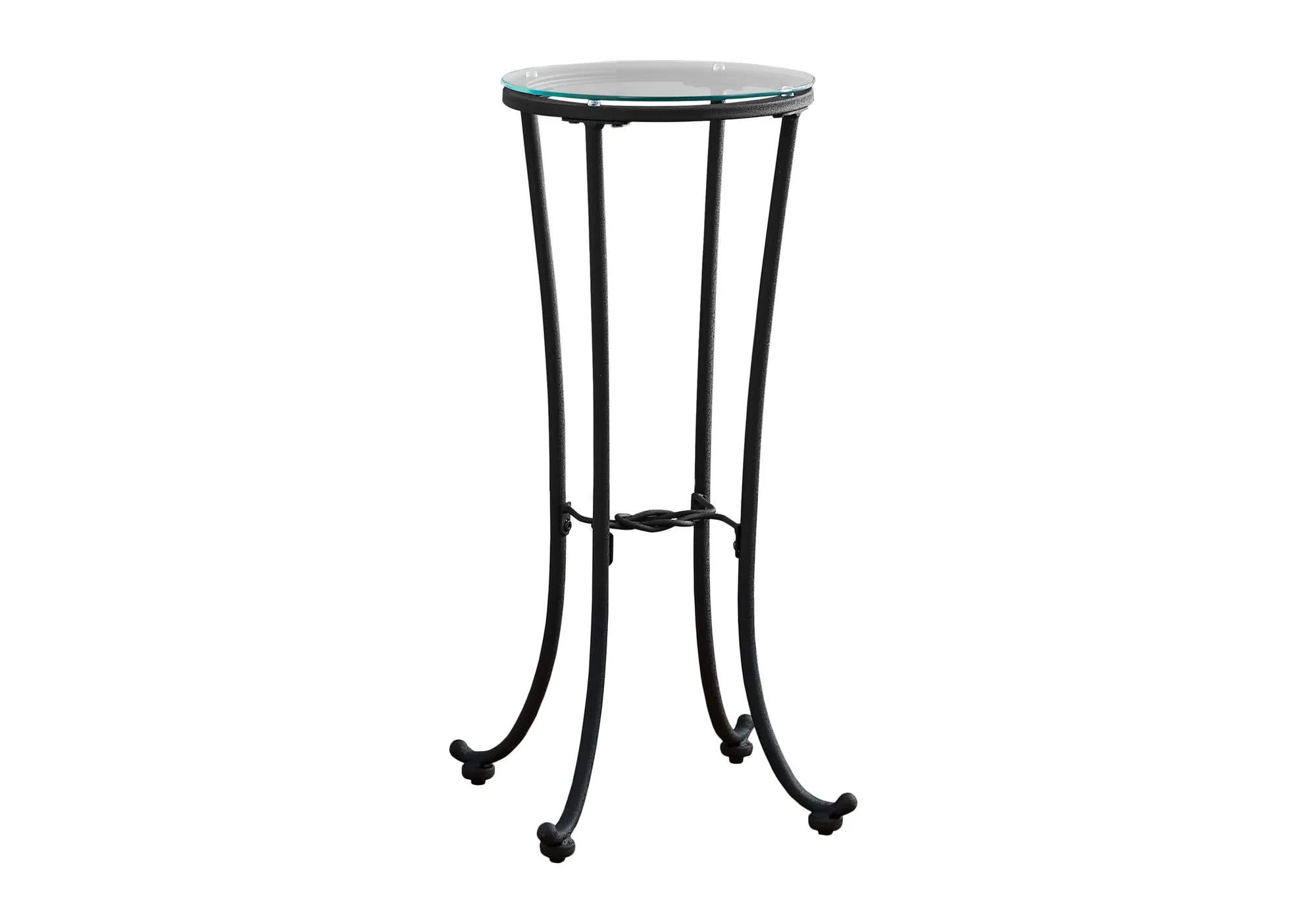 Accent Side Table, Plant Stand, Round, Contemporary & Modern - Black - Image 4