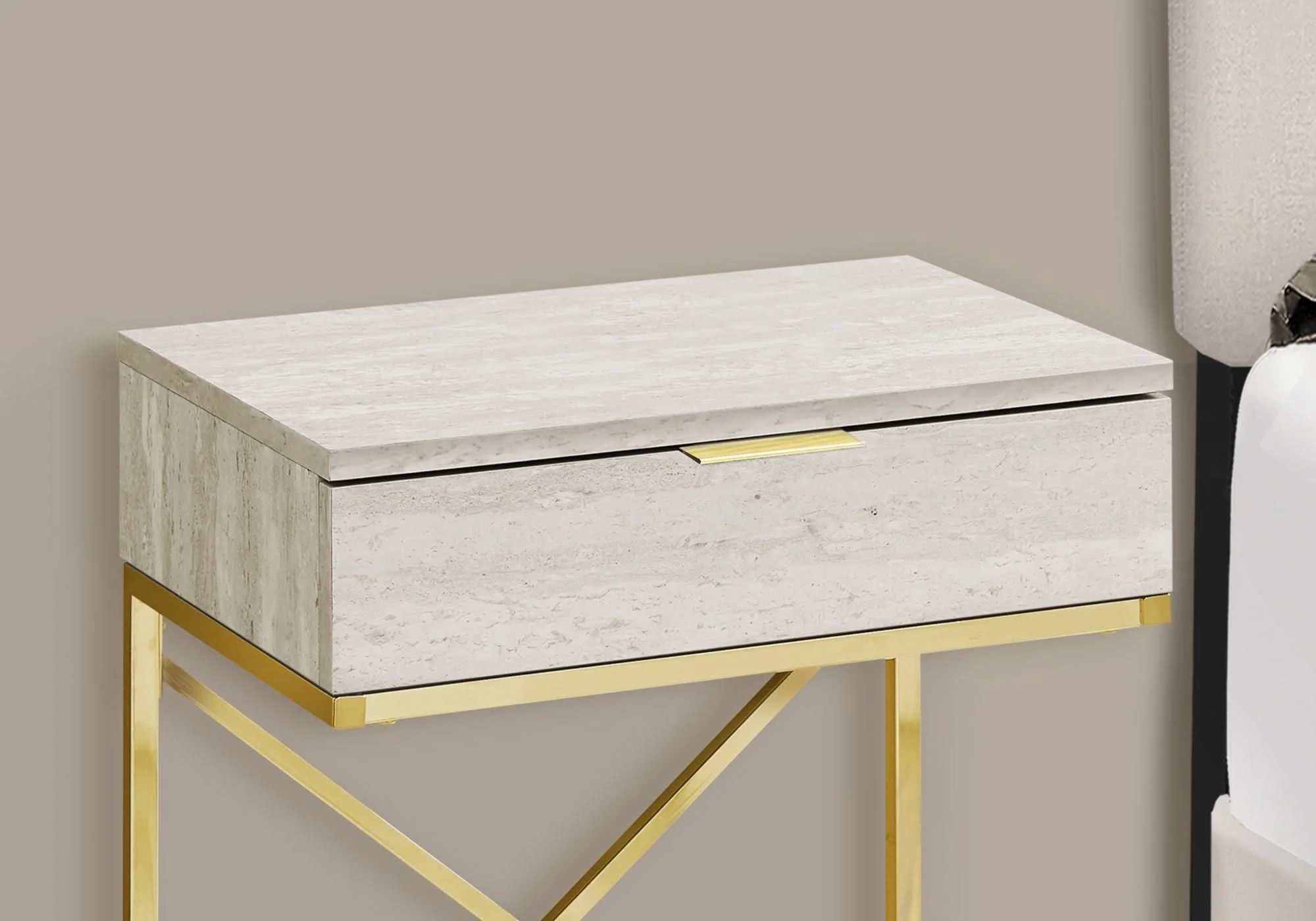 Accent Side Table, Storage Drawer, Spacious Tabletop, Contemporary & Modern - Image 12