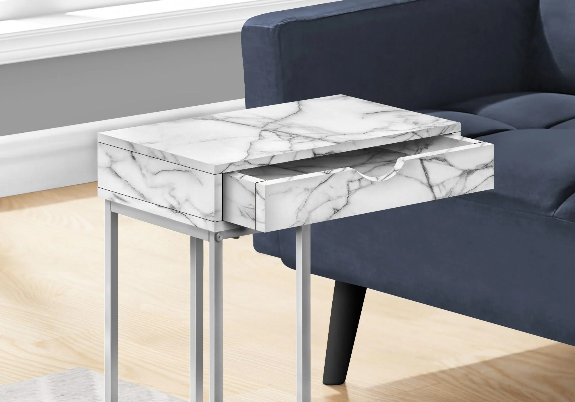 Accent Table, C - Shaped Contemporary & Modern Design - Image 10