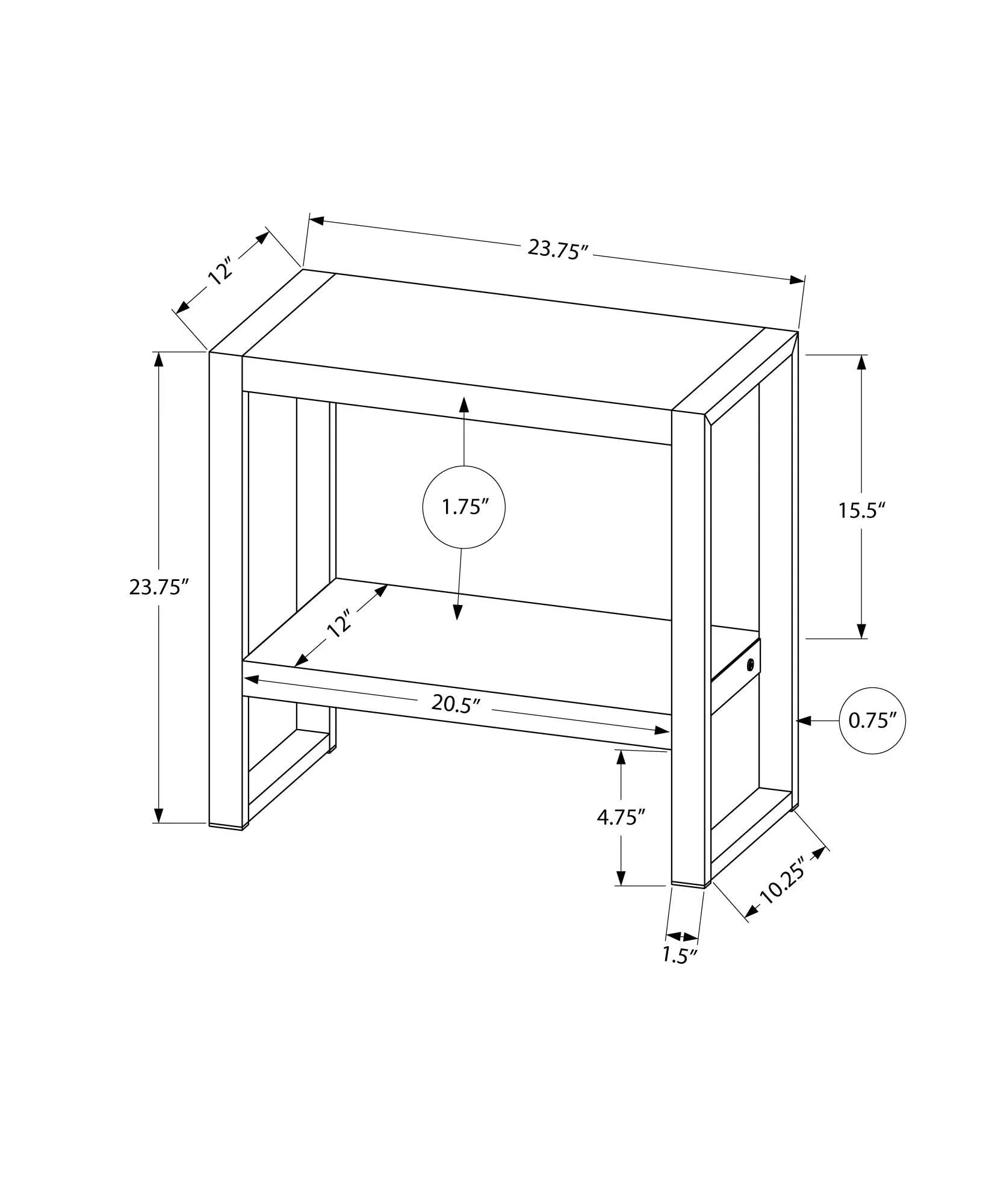 Accent Table, Side Industrial Flexible Placement - Image 4