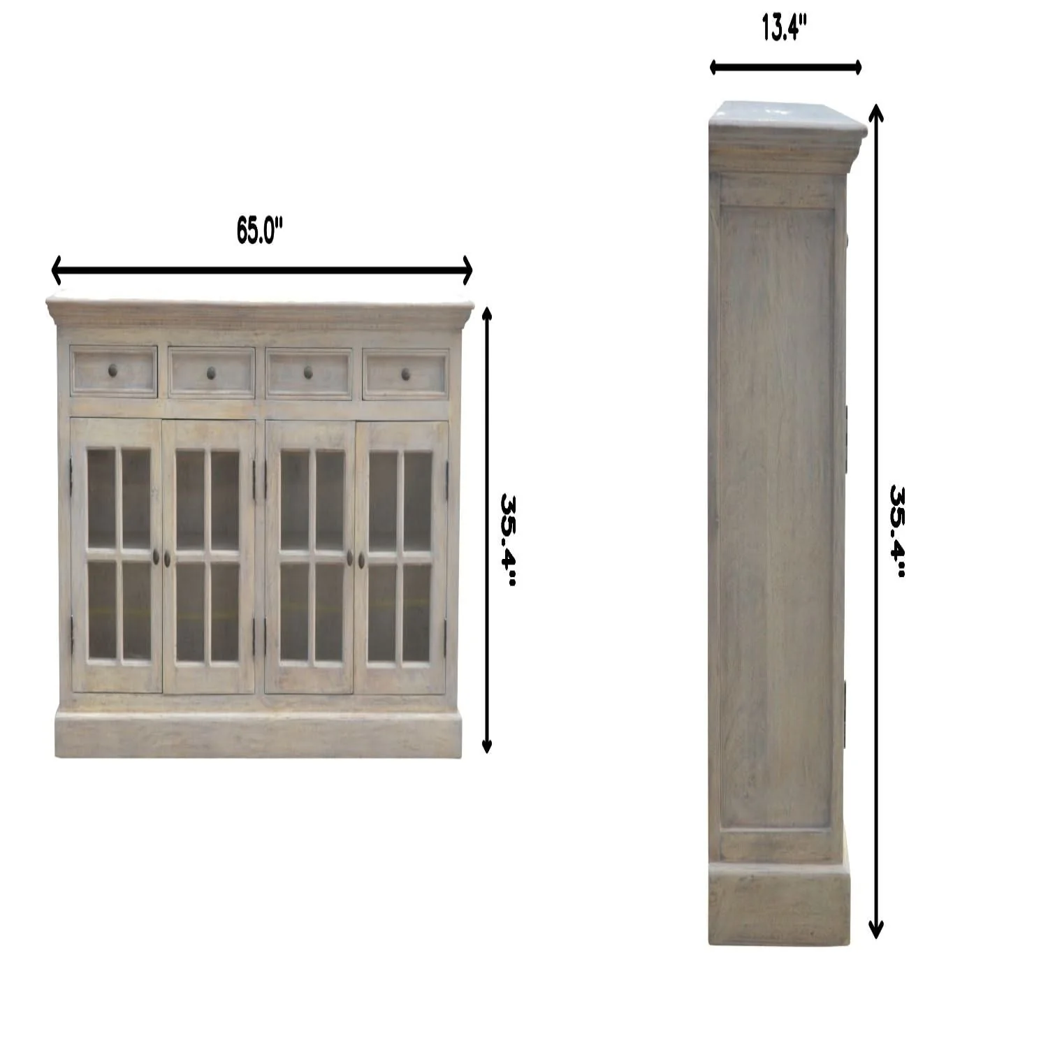 Glazed Sideboard - Gray - Image 2