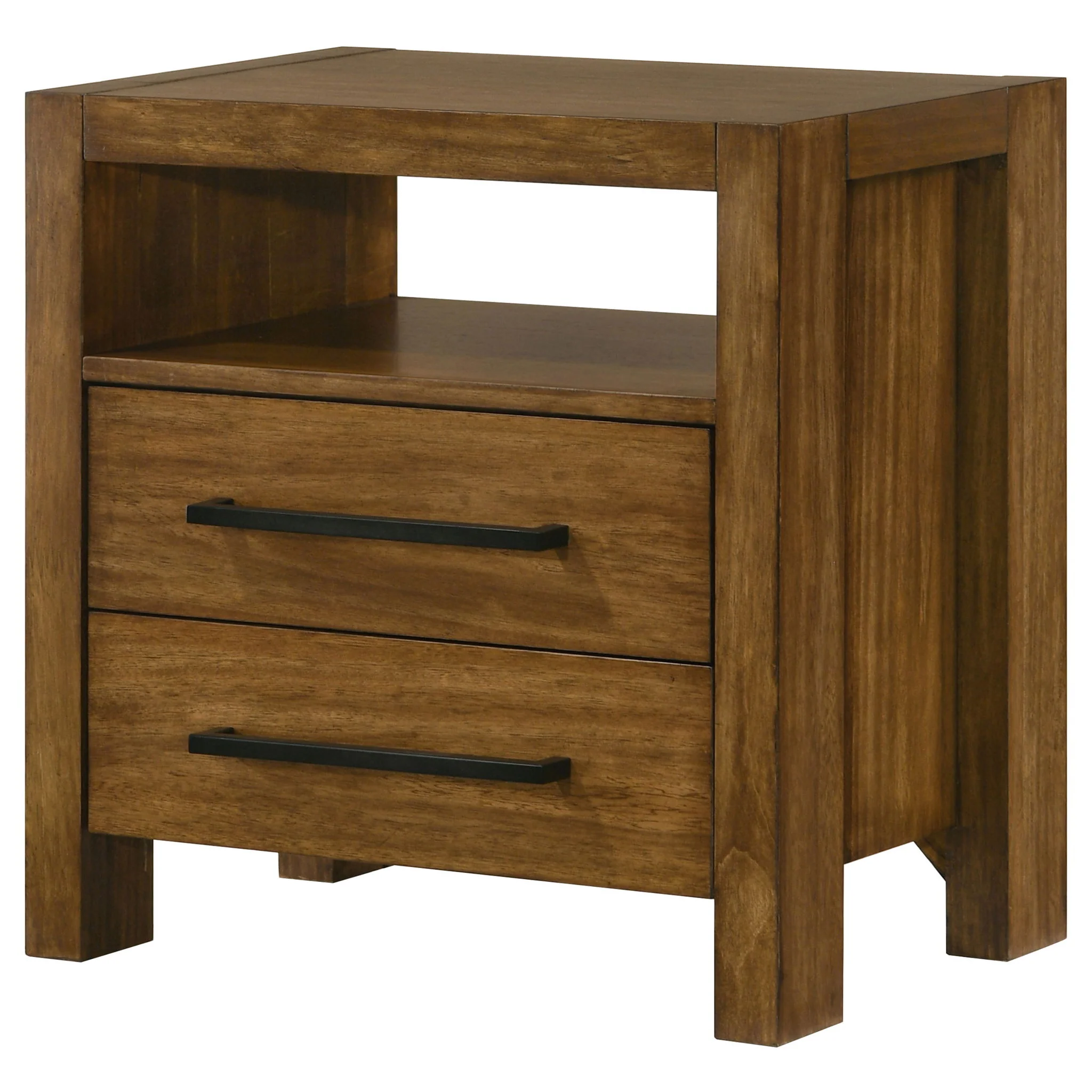 Adderley 2-drawer Nightstand Bedside Table Warm Brown - Image 3