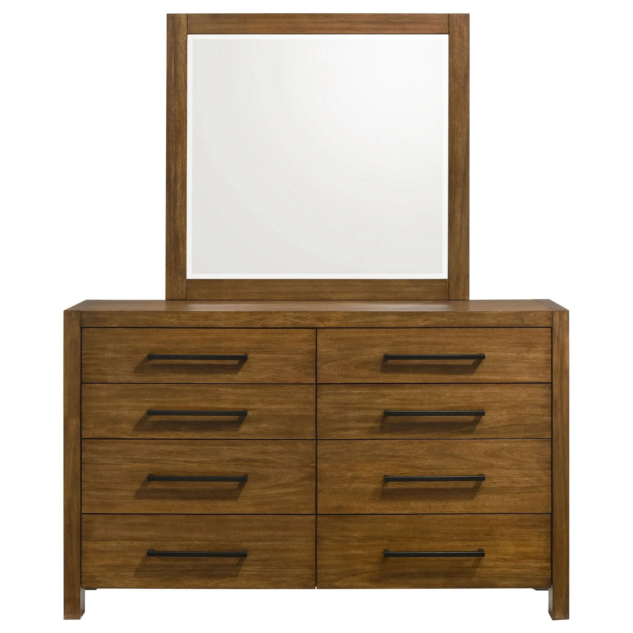 Adderley 8-drawer Bedroom Dresser and Mirror Warm Brown - Image 2