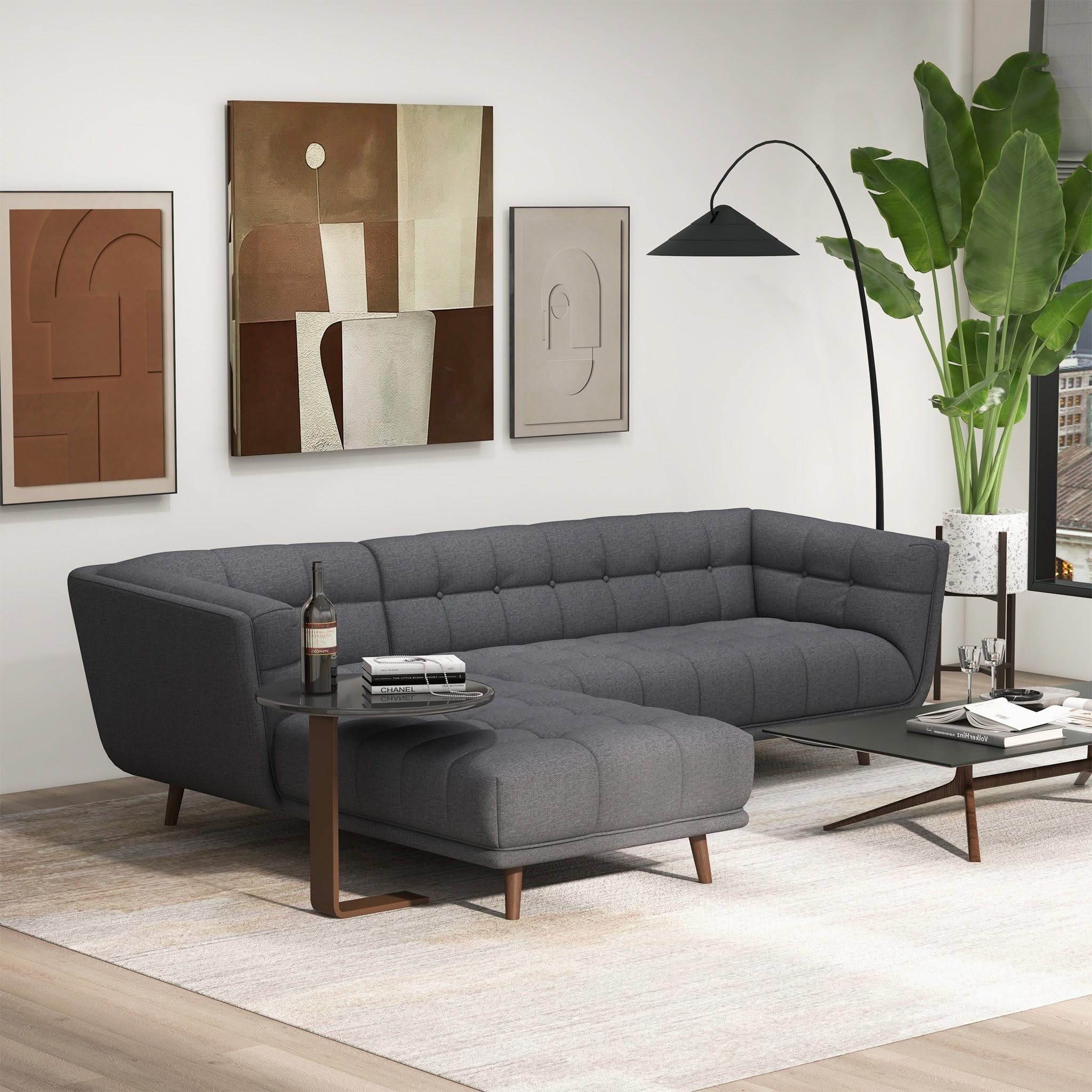 Addison - L Shape Sectional Sofa Tufted - Image 3