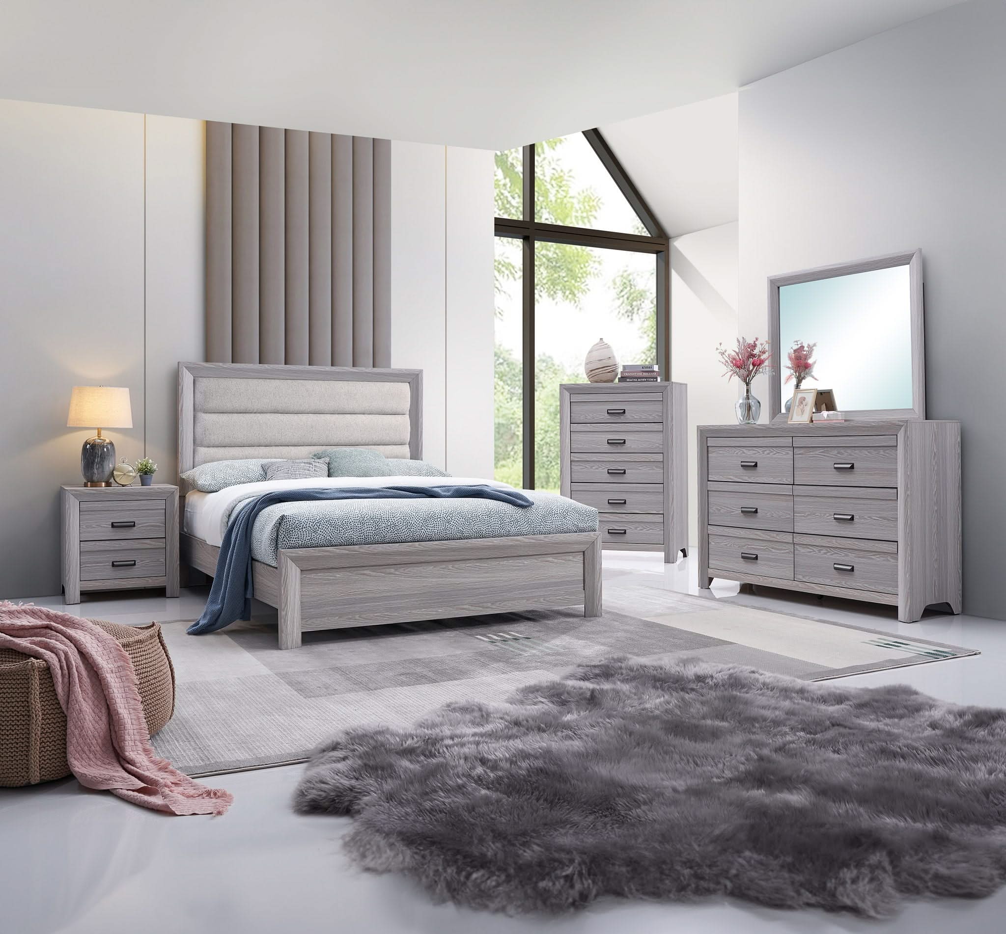 Adelaide - Upholstered Full Bed - Drift Wood - Image 4