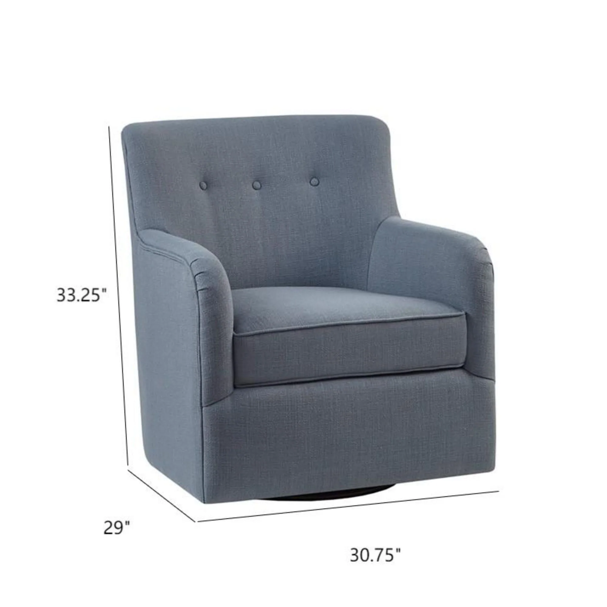 Adele - Swivel Chair With Button Tufted Back - Image 3