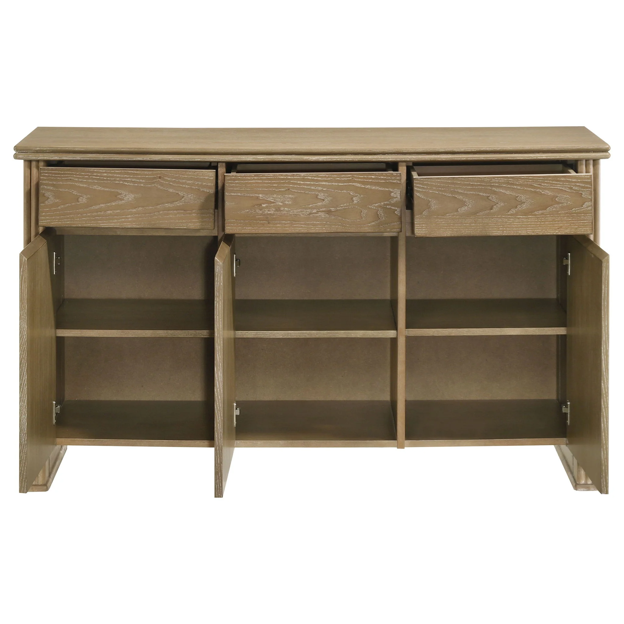 Adina 3-door 59-inch Sideboard Server Distressed Light Brown - Image 4