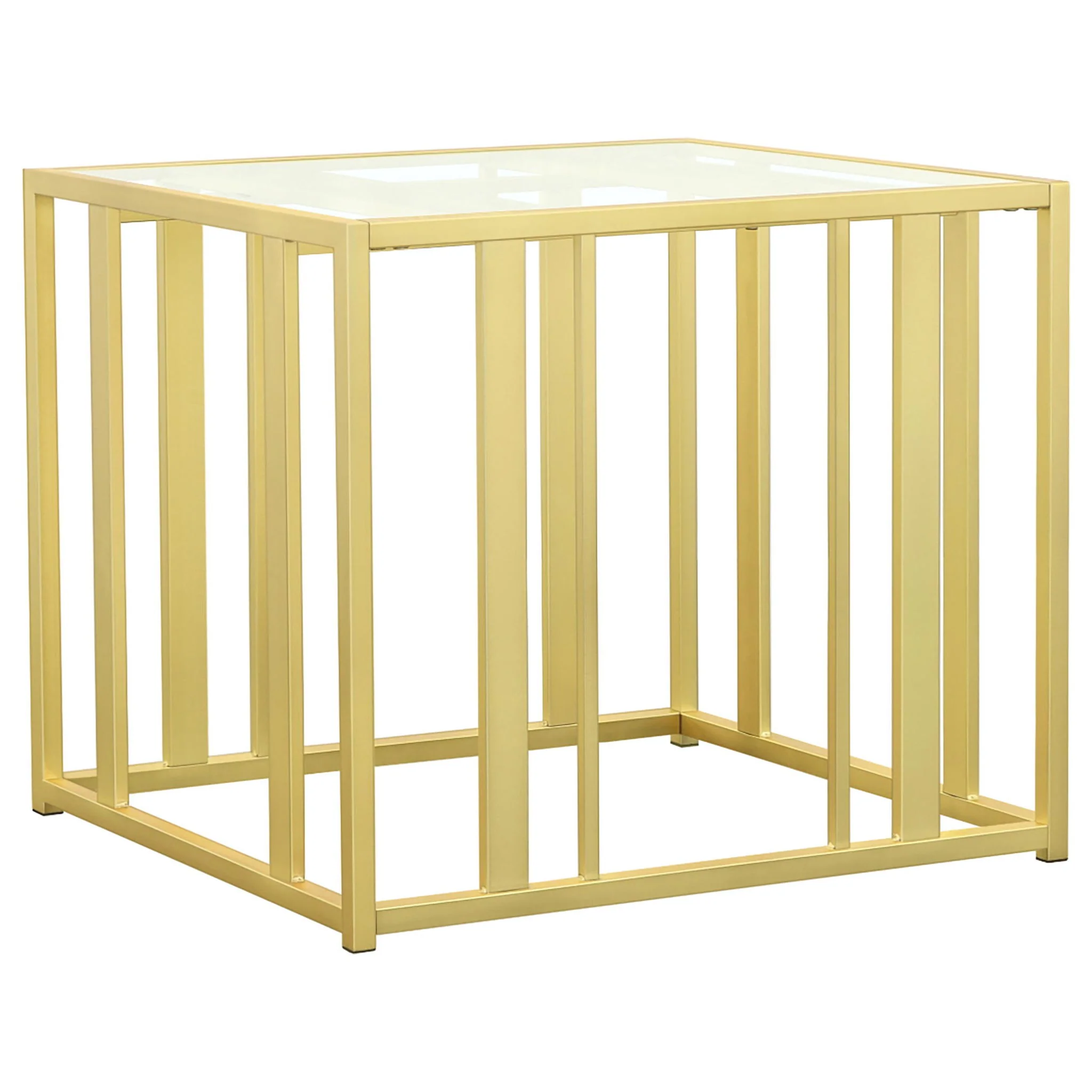Adri 2-piece Coffee and End Table Set Matte Brass - Image 2