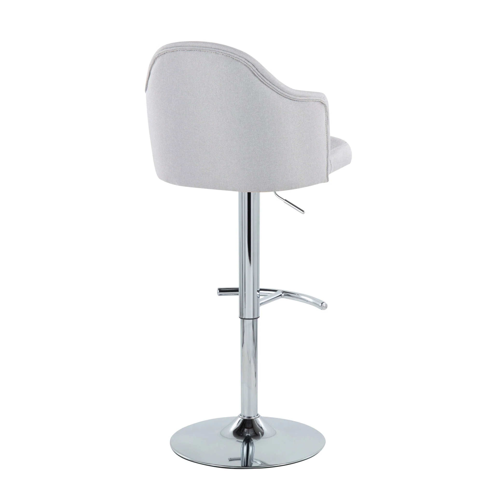 Ahoy - Contemporary Adjustable Barstool With Swivel With Rounded T Footrest (Set of 2) - Image 8