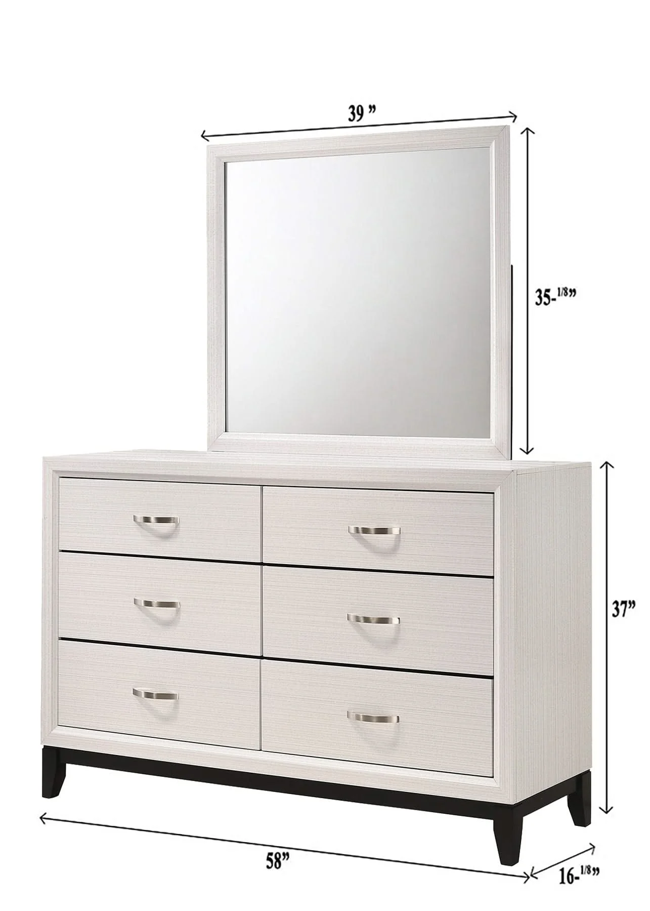 Akerson - King 4 Piece Bedroom Set - White - Image 2