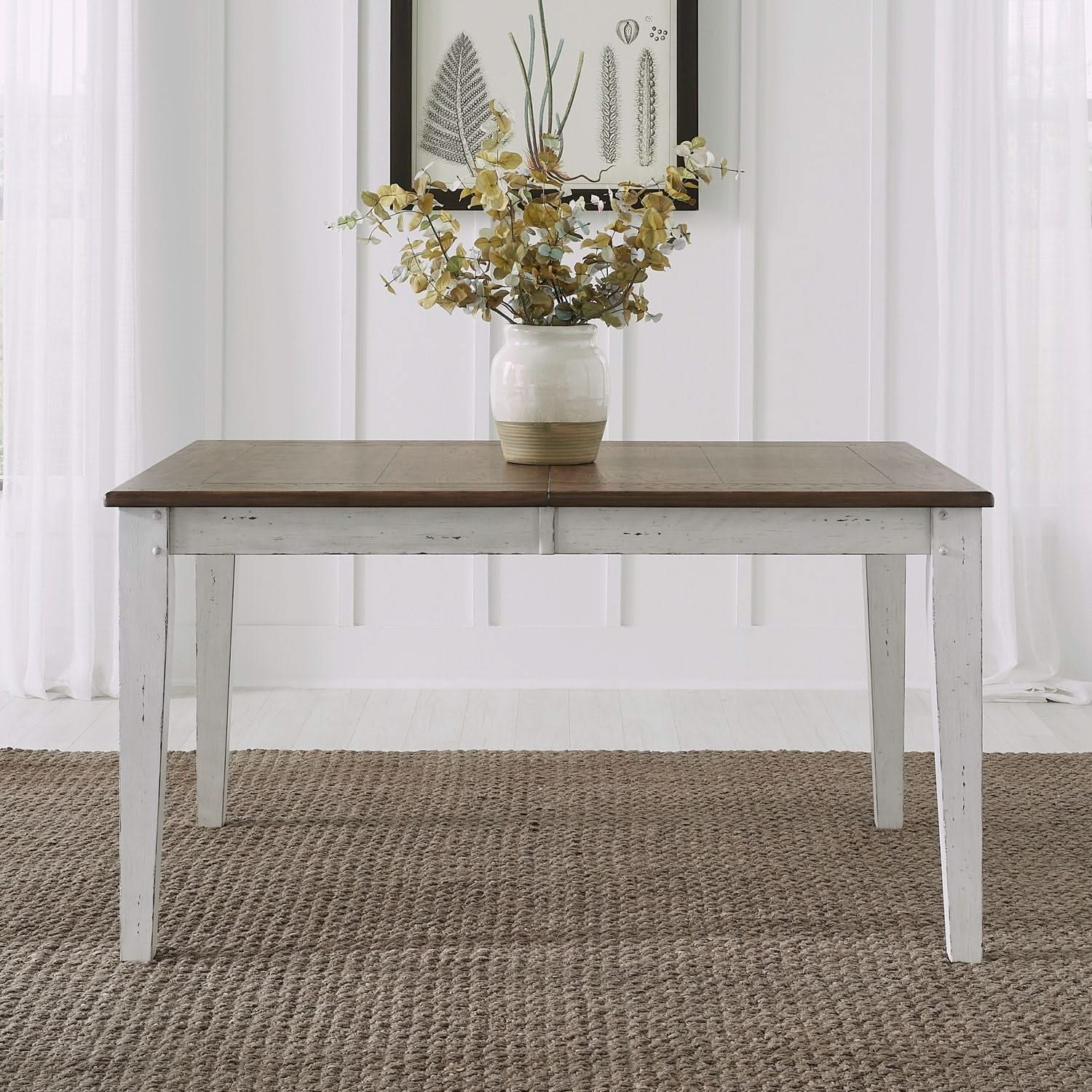 Al Fresco - Rectangular Leg Table - Graphite & Whitestone
