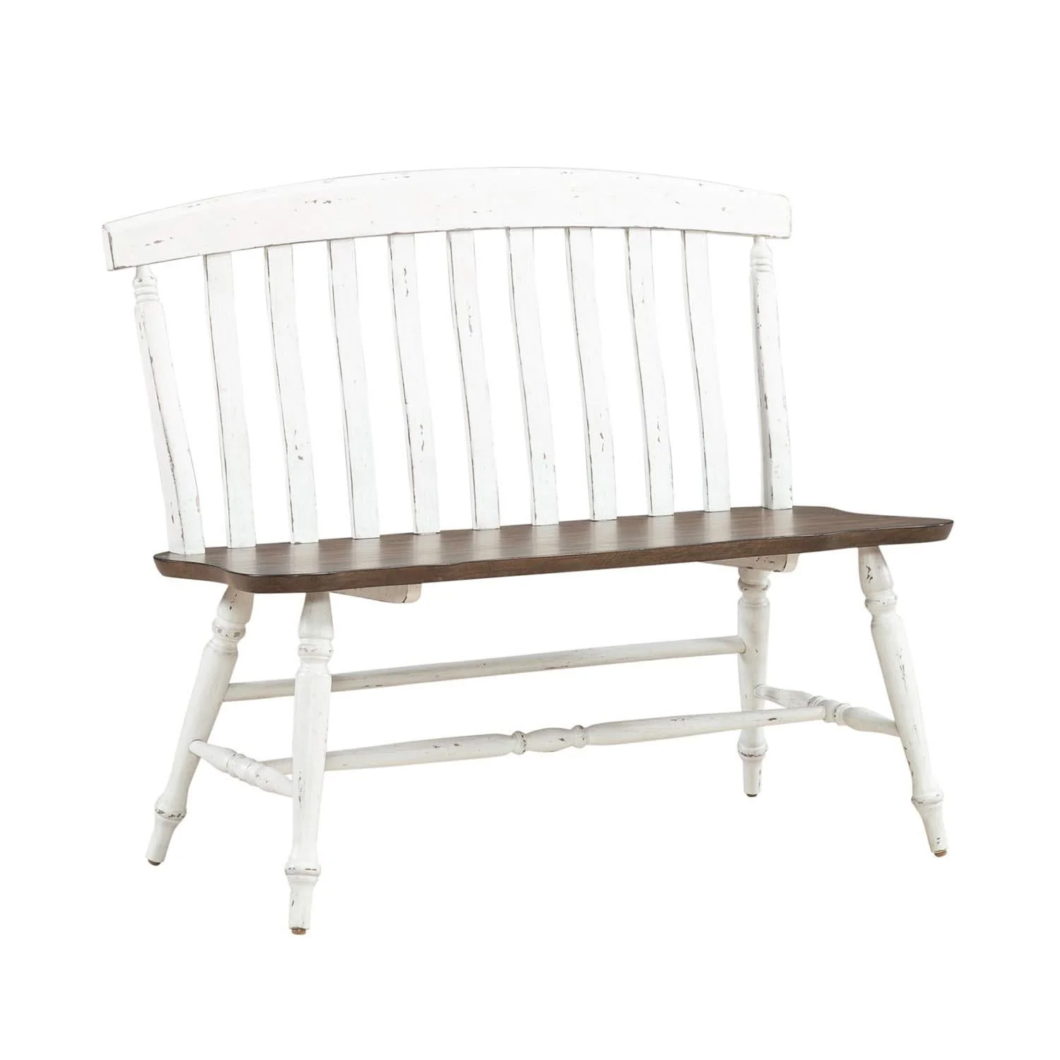 Al Fresco - Slat Back Bench - Graphite & Whitestone - Image 2