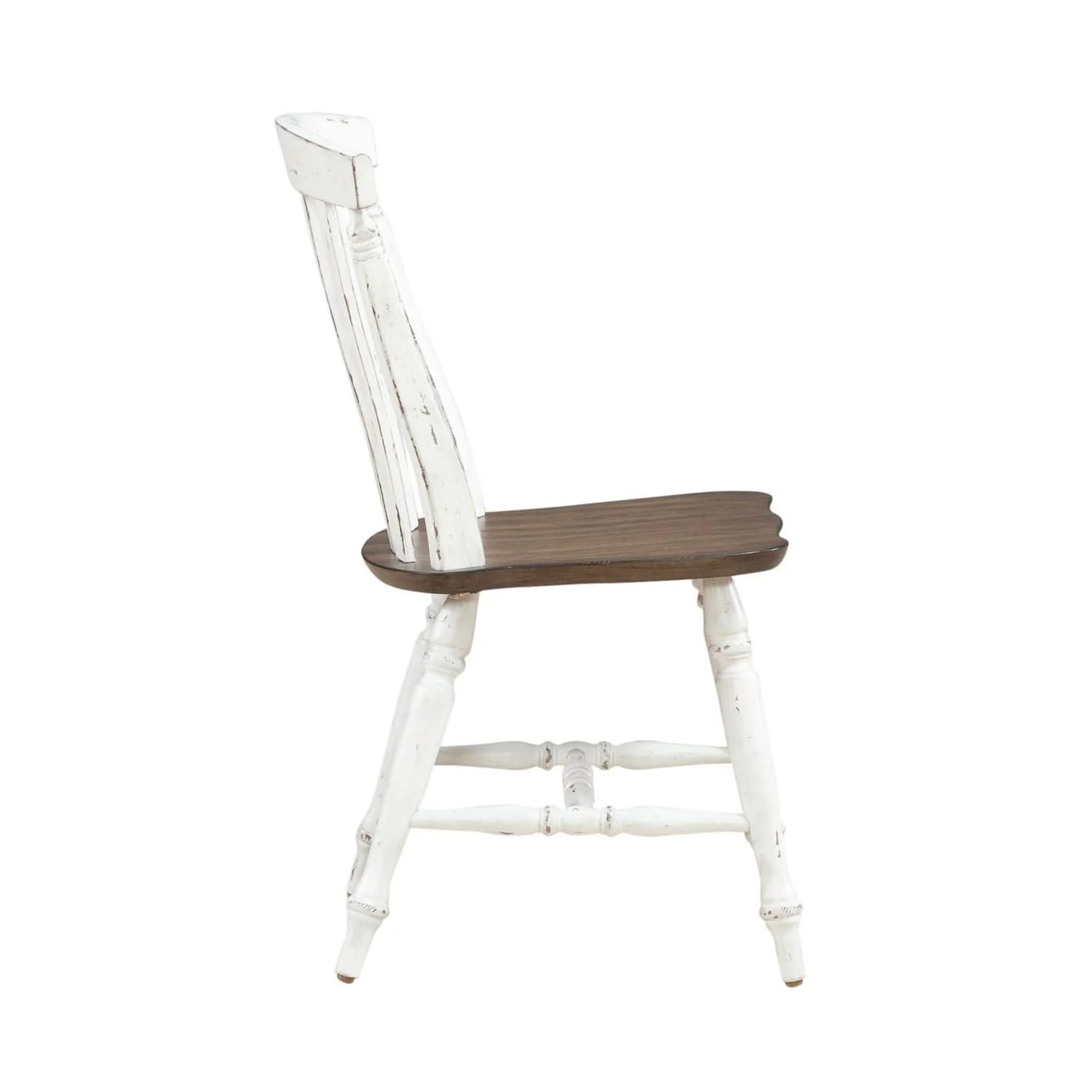 Al Fresco - Slat Back Side Chair - Graphite & Whitestone - Image 3