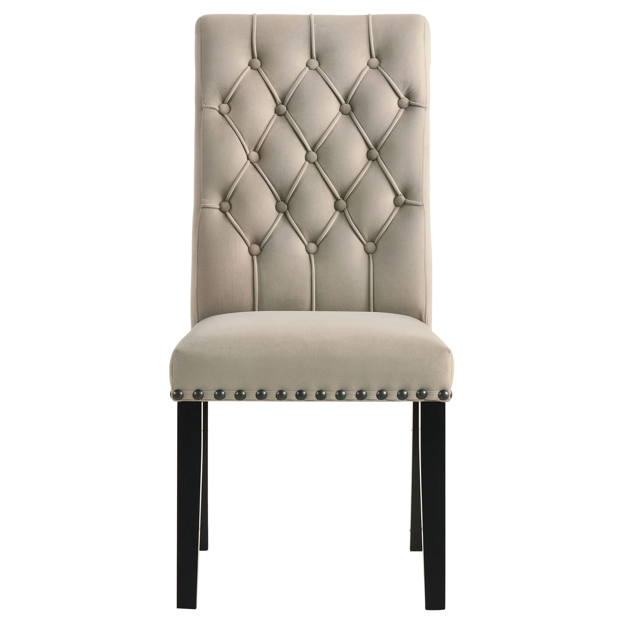 Alana Velvet Upholstered Dining Side Chair Sand (Set of 2) - Image 2