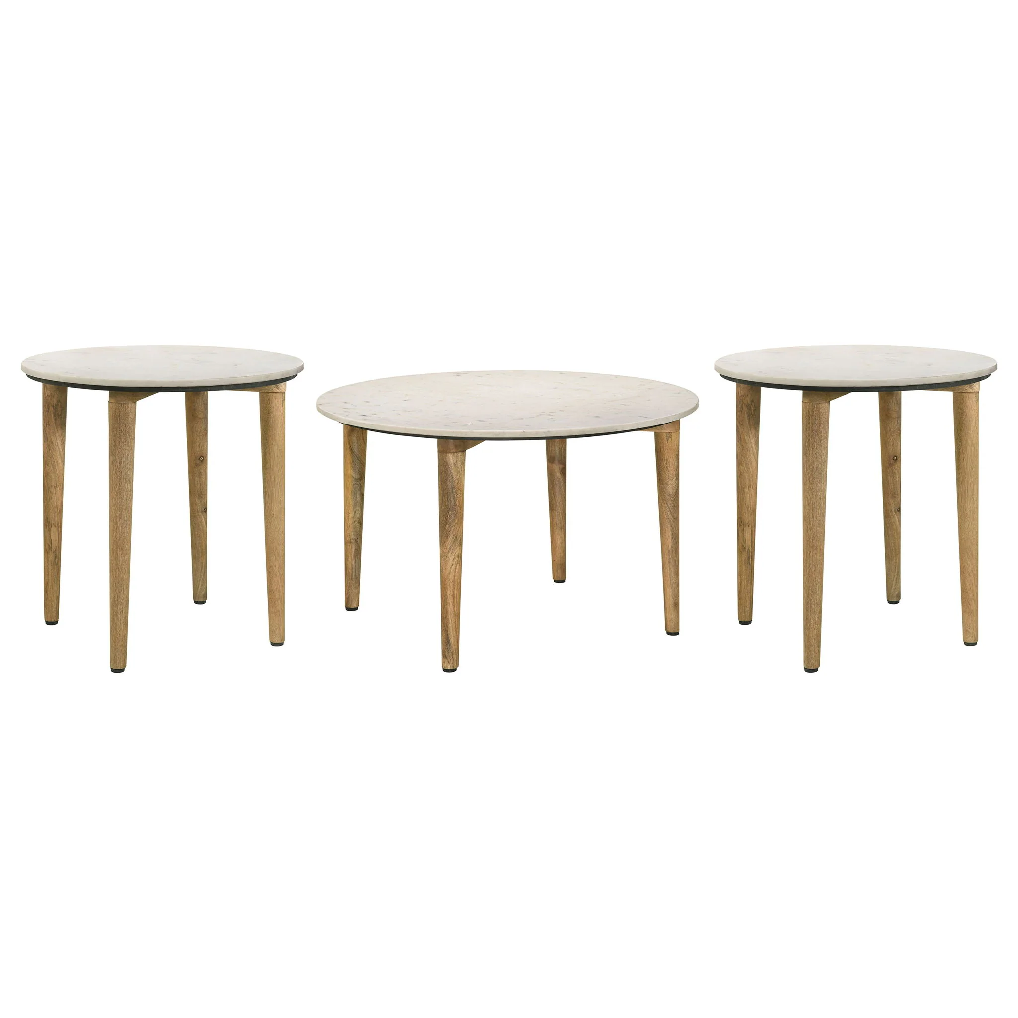 Aldis 3-piece Coffee and End Table Set White - Image 4