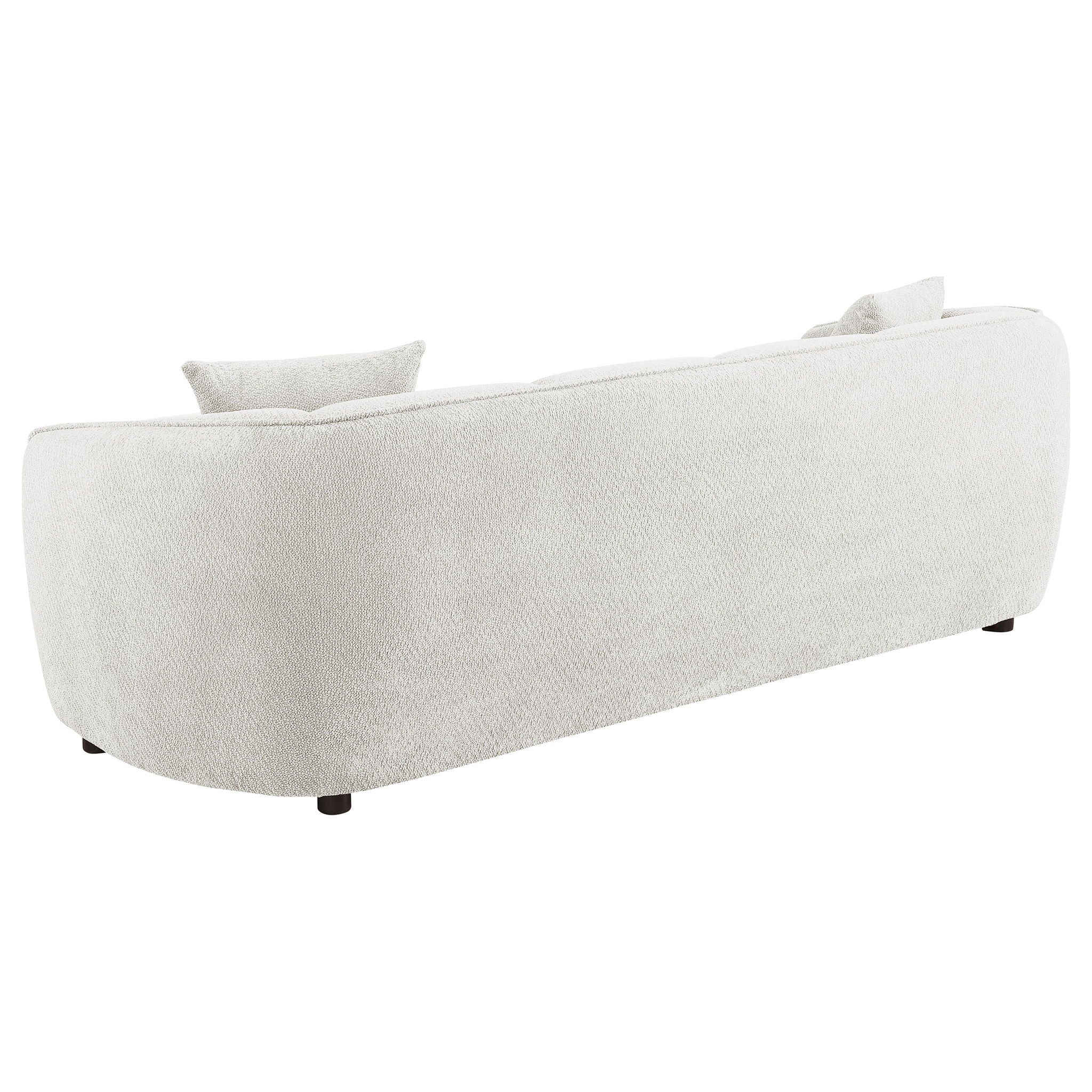 Aleisha 2-piece Chenille Upholstered Sofa Set Ivory - Image 2