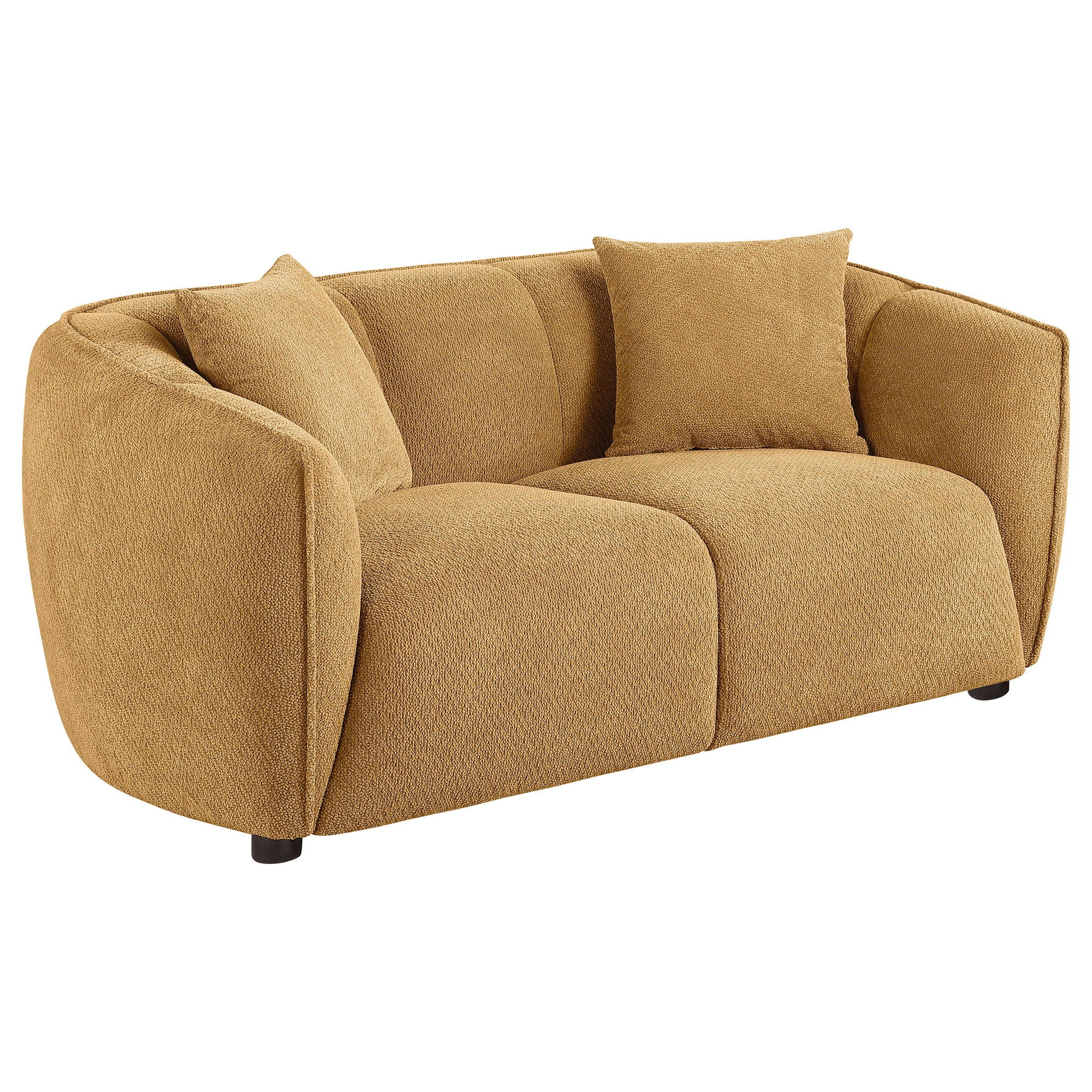 Aleisha 2-piece Chenille Upholstered Sofa Set Mustard Yellow - Image 2