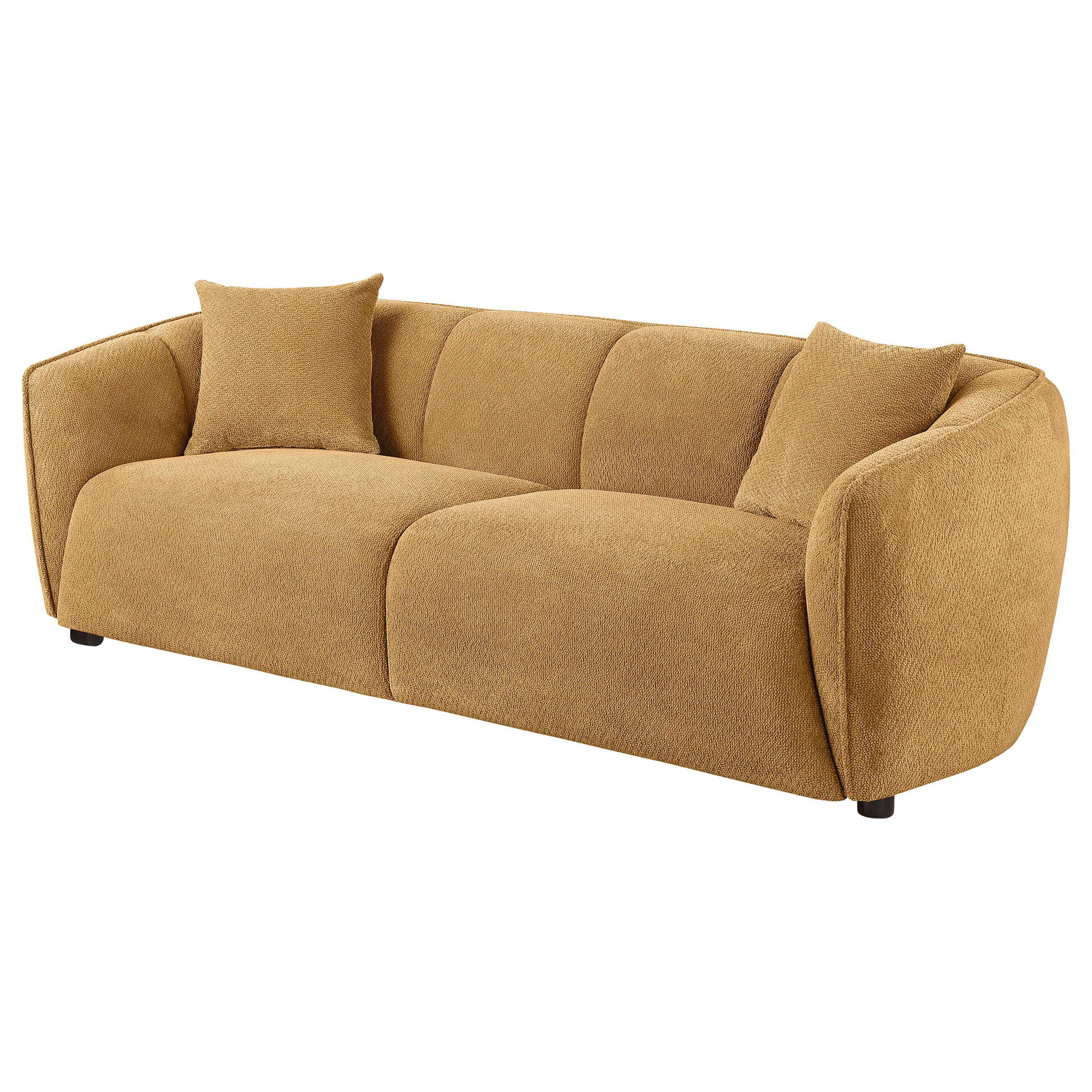 Aleisha Chenille Upholstered Sofa Mustard Yellow - Image 3