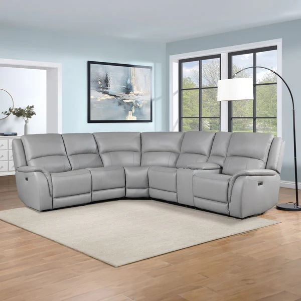 Alexandria - Leather Power Sectional - Image 3