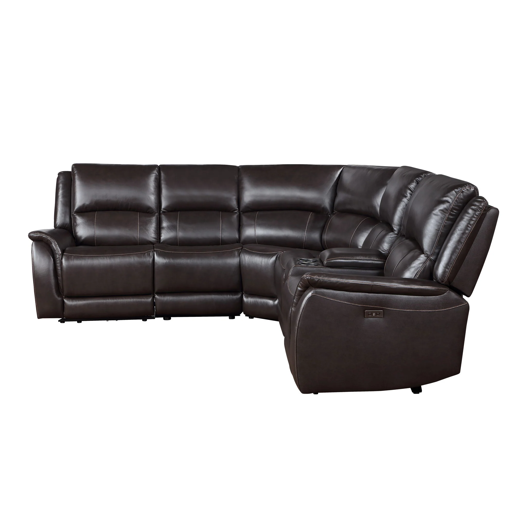 Alexandria - Leather Power Sectional - Image 7