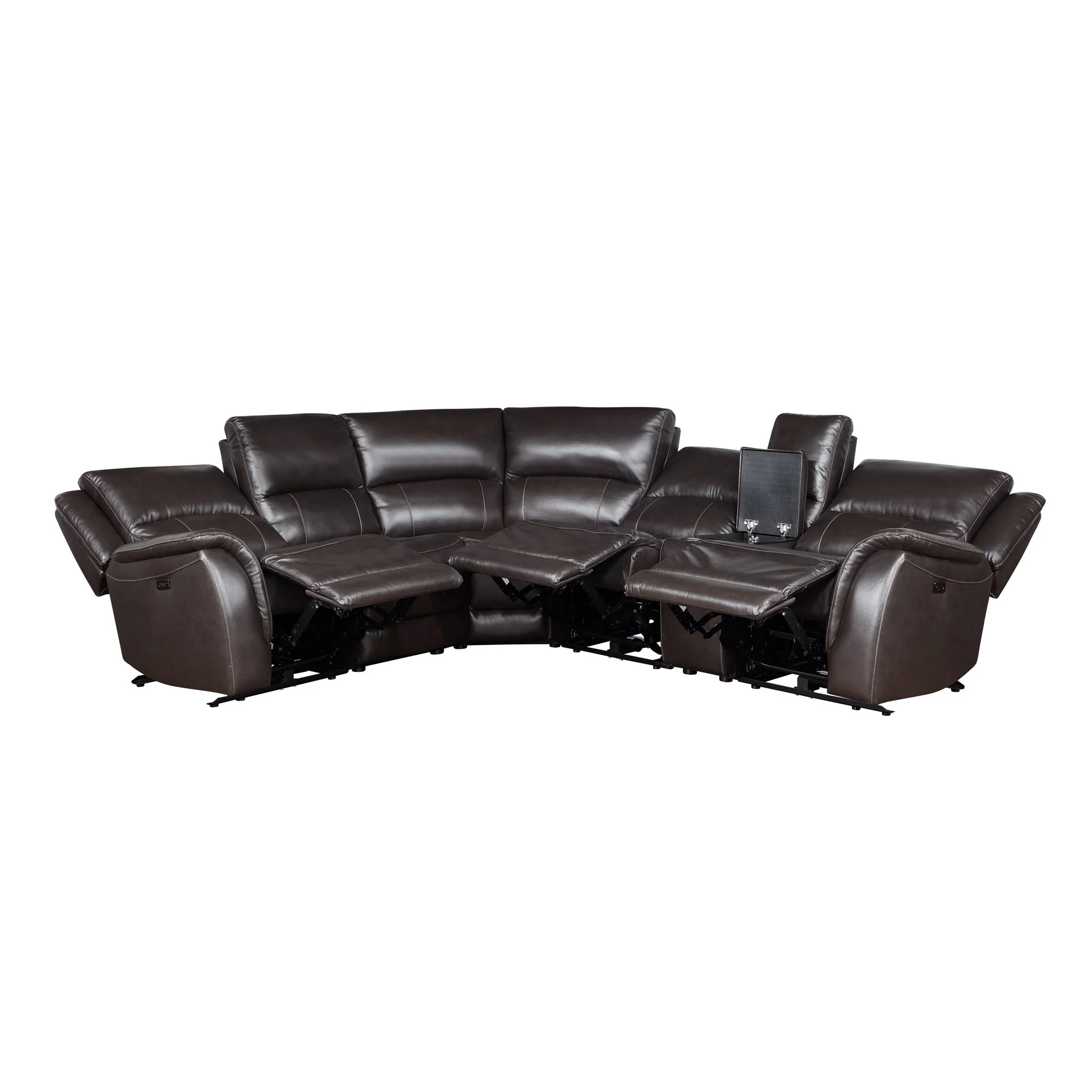 Alexandria - Leather Power Sectional - Image 9