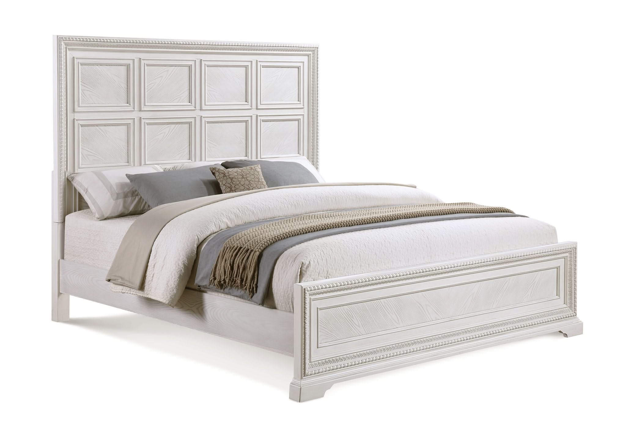 Alexandria - Queen 4 Piece Panel Bedroom Set - White - Image 3