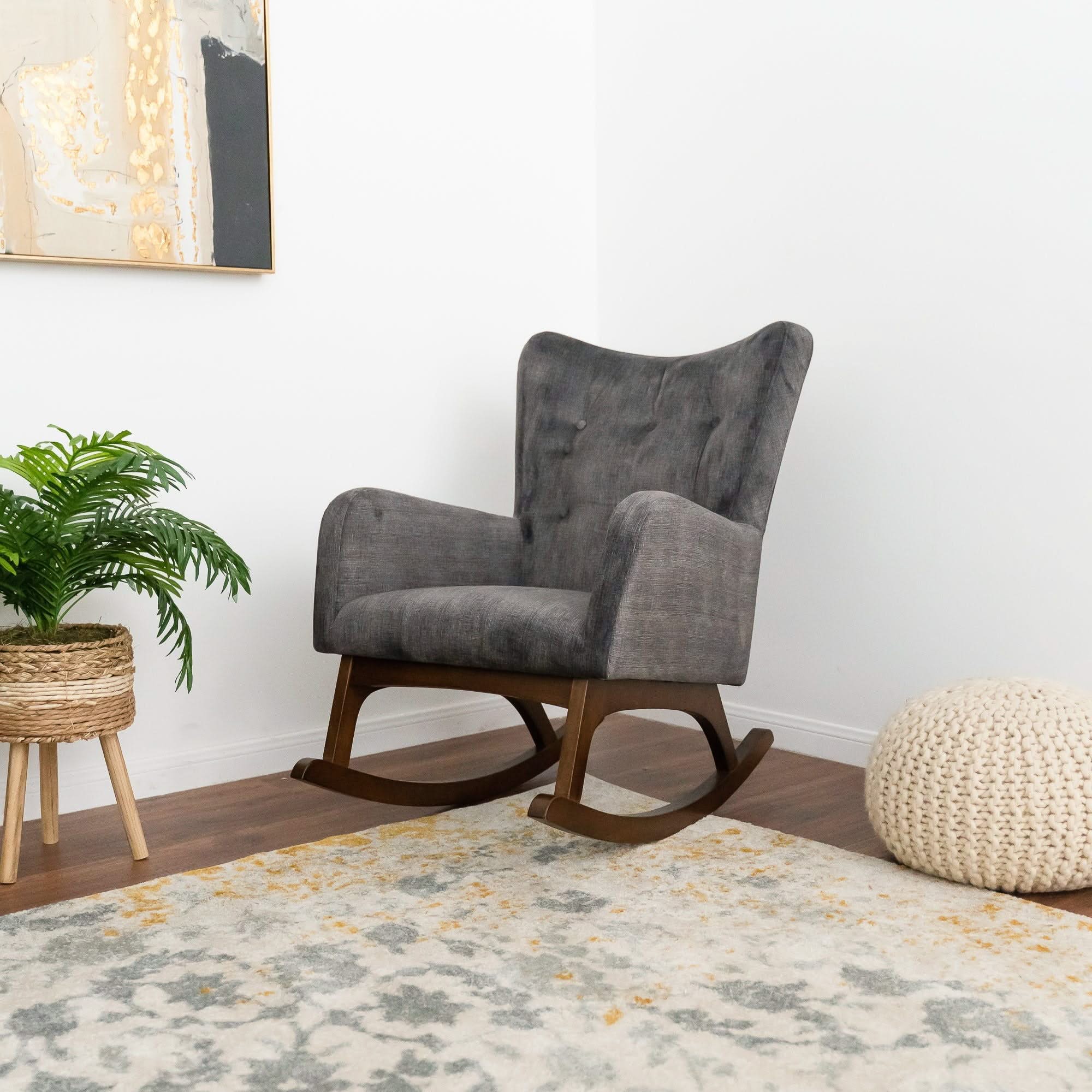 Alistair - Rocking Chair - Brown / Dark Gray - Image 4