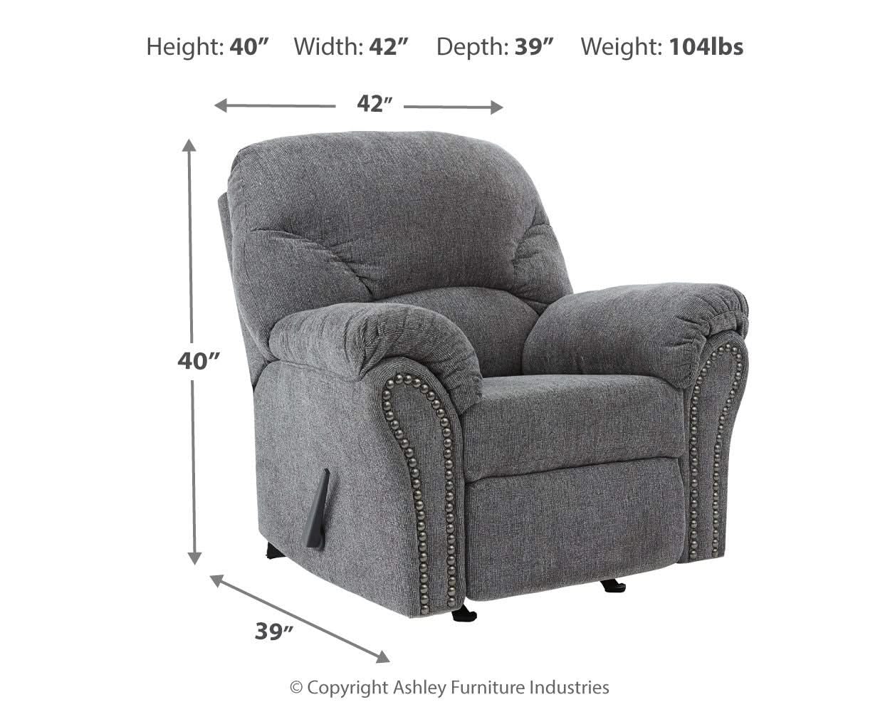 Allmaxx - Rocker Recliner - Pewter - Image 2