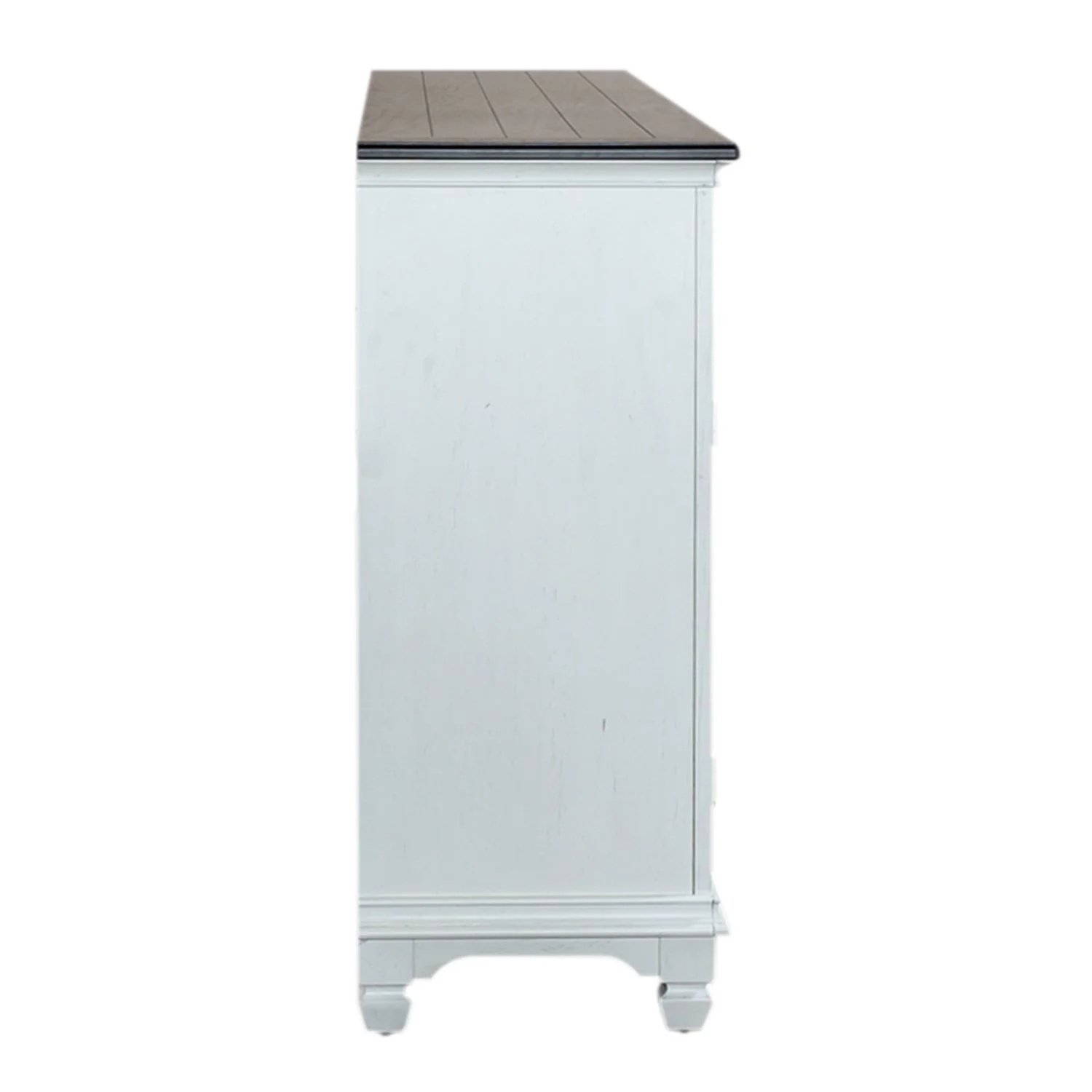 Allyson Park - 68" Highboy TV Console - Wirebrushed White / Charcoal - Image 2