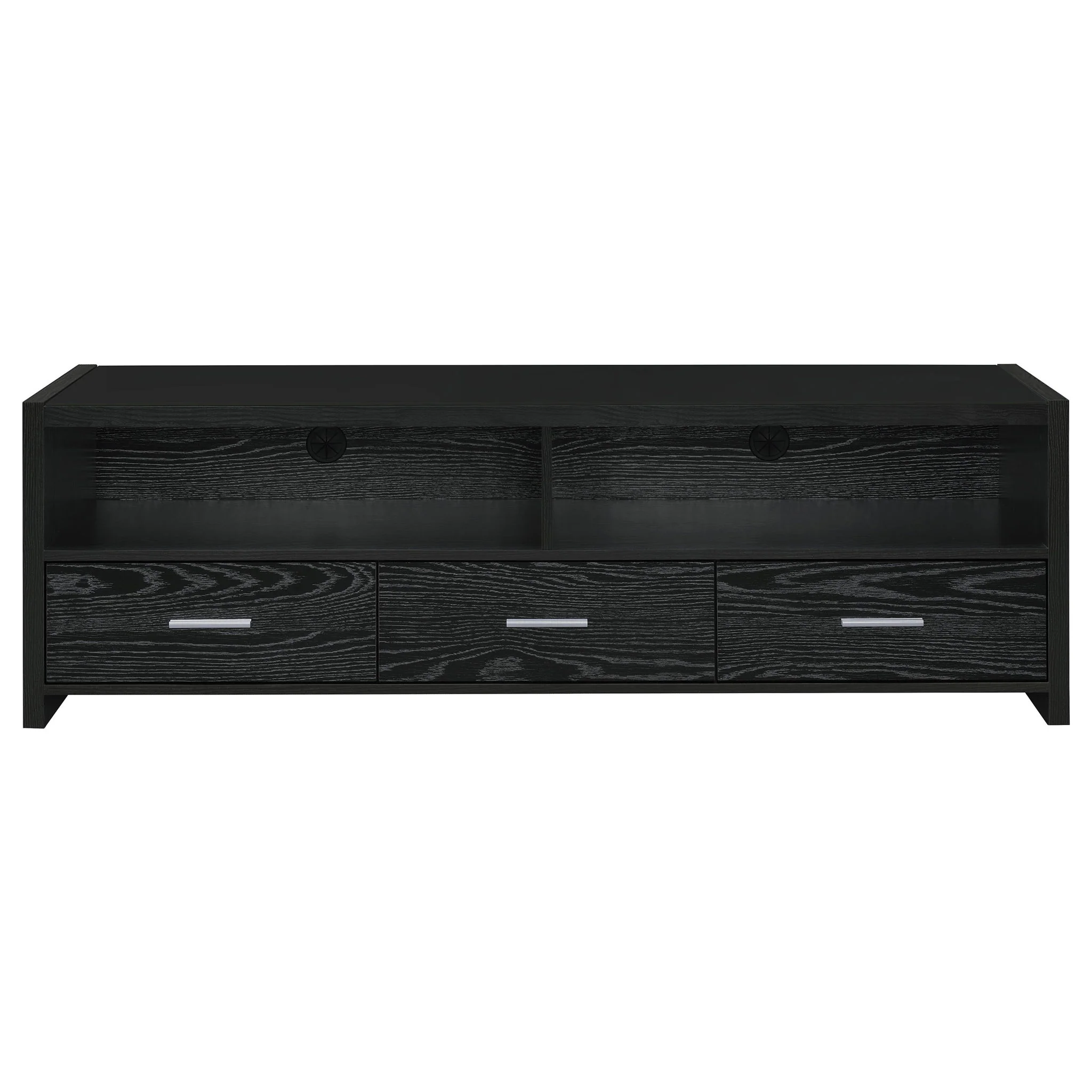 Alton 3-drawer Engineered Wood 61-inch TV Stand Black Oak - Image 2